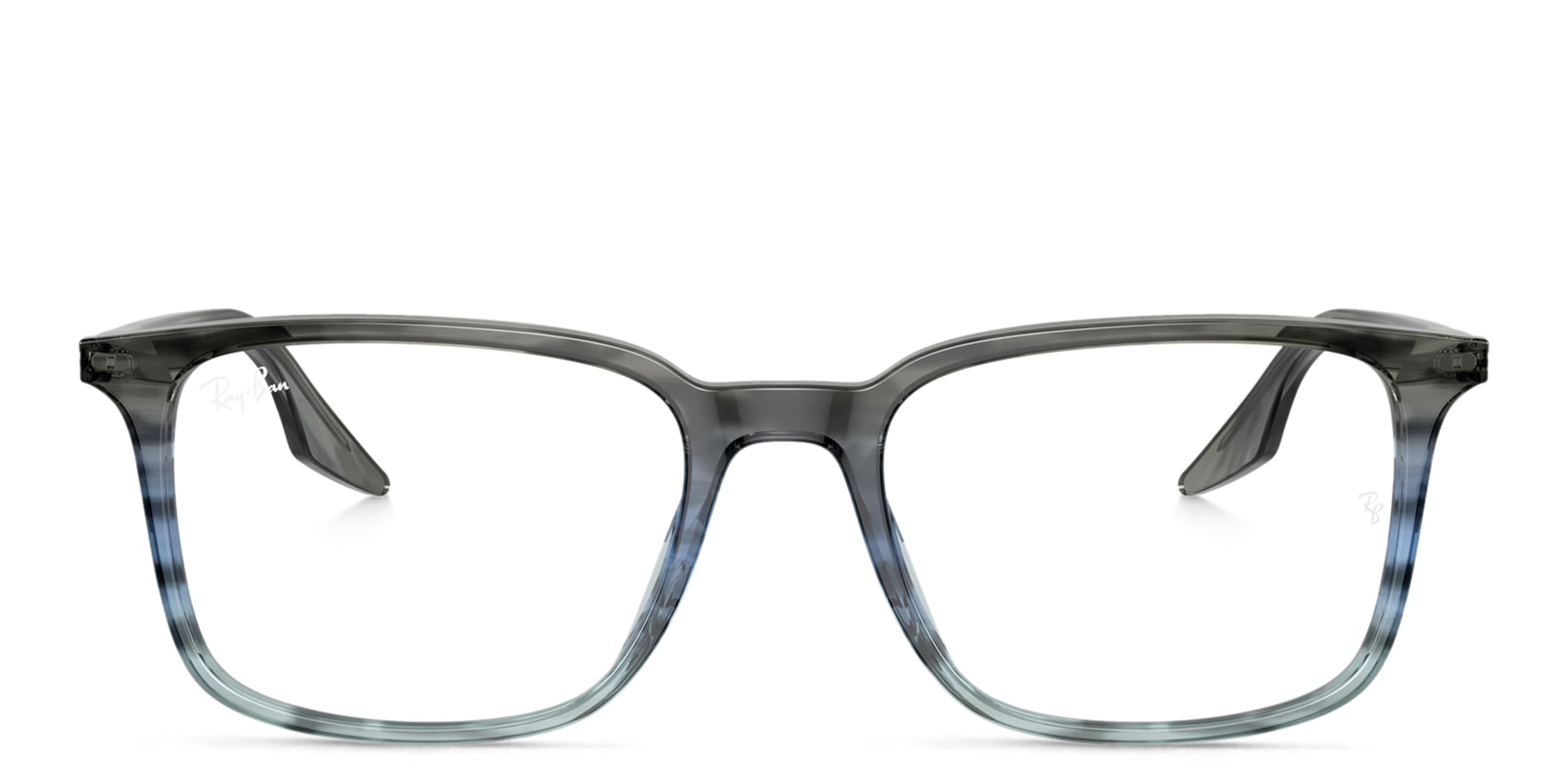 Shop Ray-Ban Unisex Wide Rectangle Eyeglasses in Grey online.