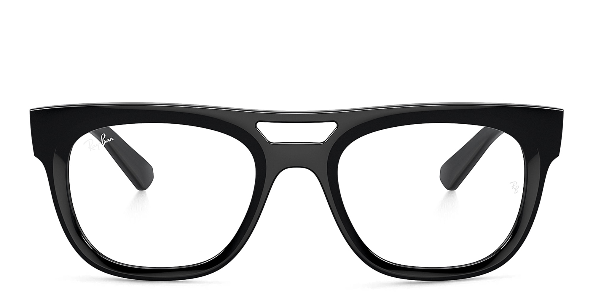 Shop Ray-Ban Unisex Square Eyeglasses in Black online.