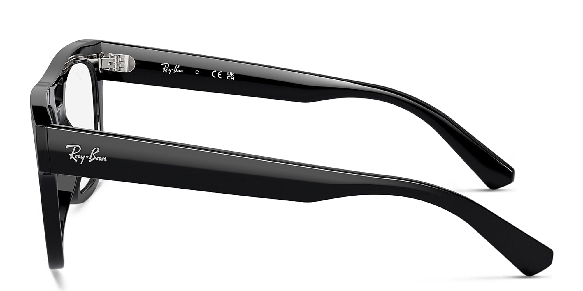 Shop Ray-Ban Unisex Square Eyeglasses in Black online.