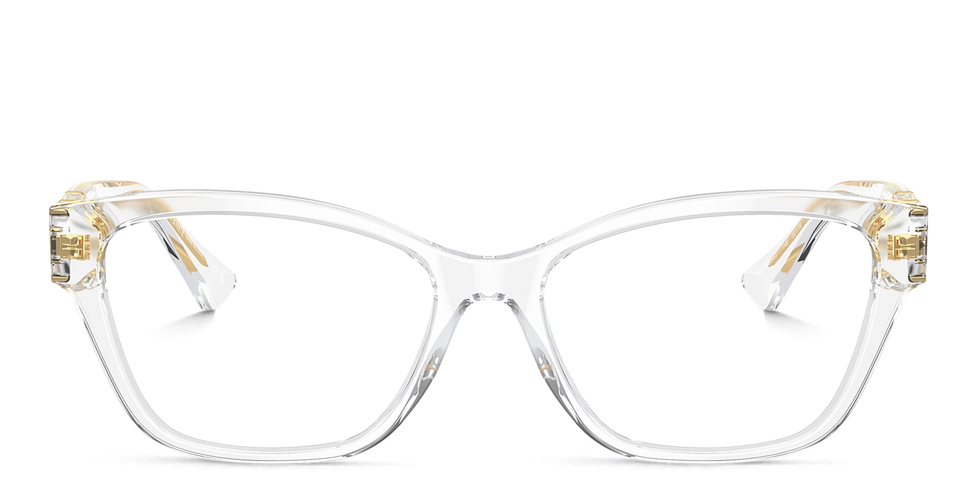 Shop VERSACE Medusa Cat-Eye Eyeglasses in Crystal online.