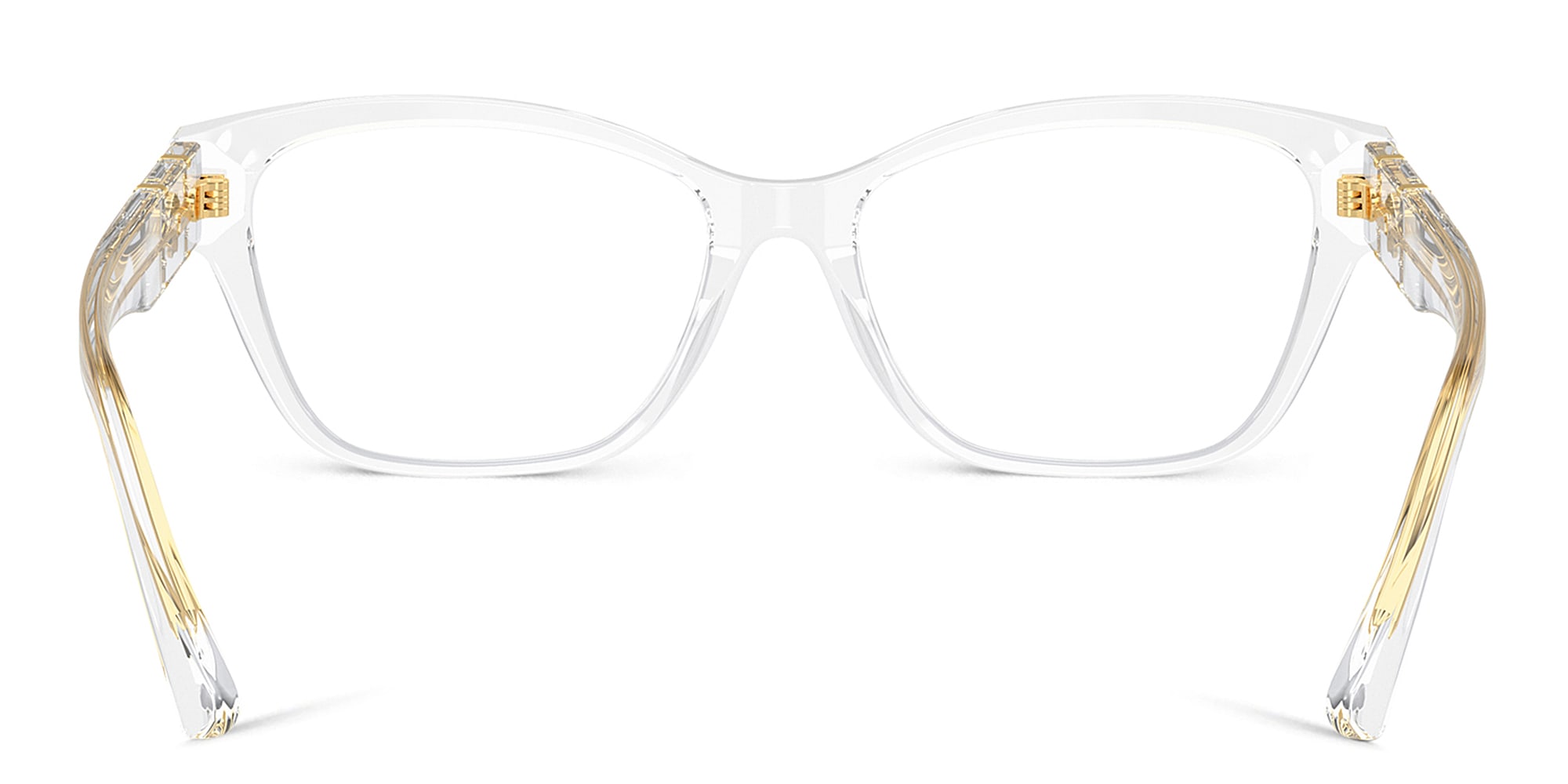Shop VERSACE Medusa Cat-Eye Eyeglasses in Crystal online.