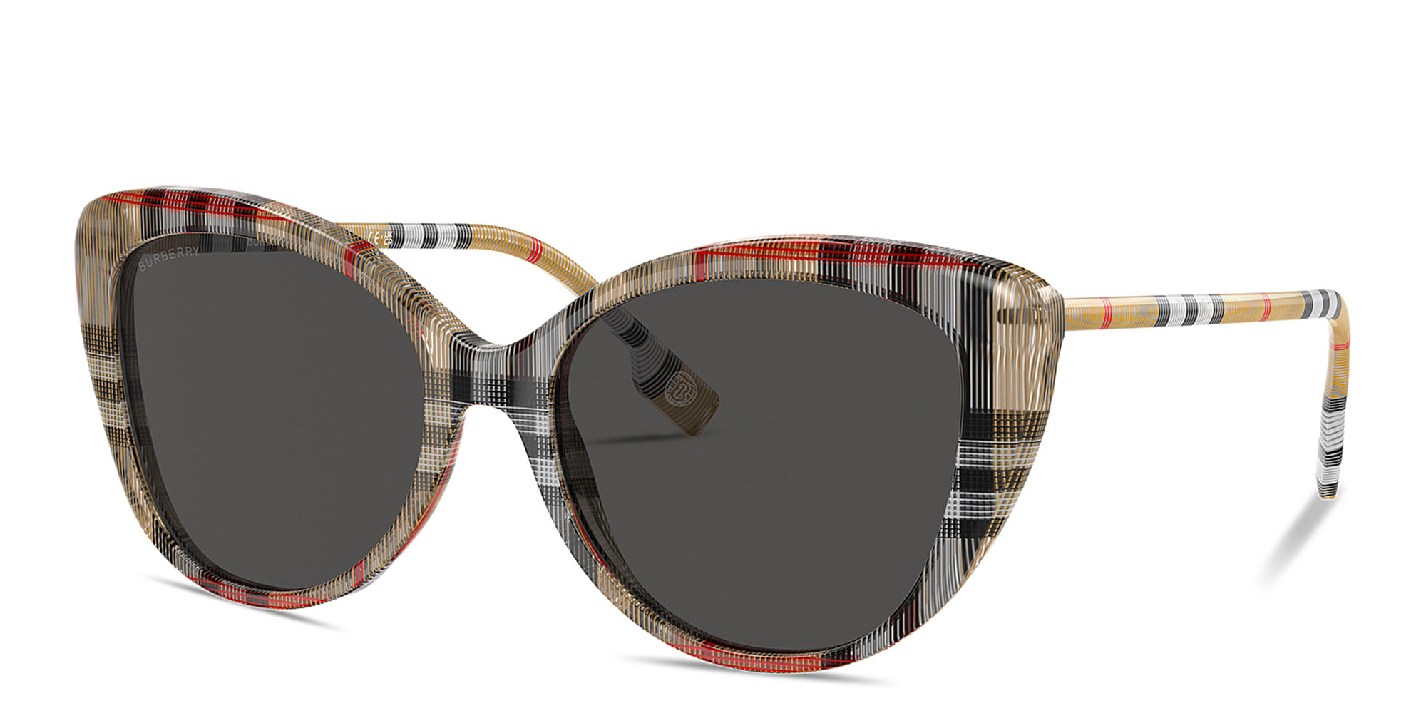 Shop BURBERRY Vintage Check Cat-Eye Sunglasses in Vintage Check online.
