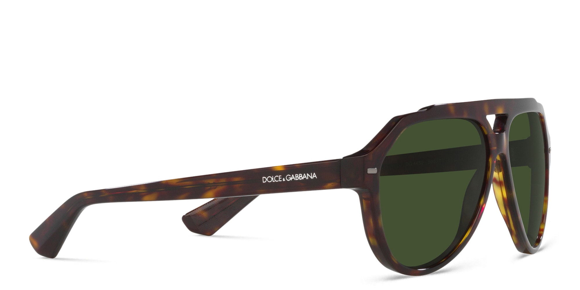 Shop Dolce & Gabbana Pilot Sunglasses in Havana online.