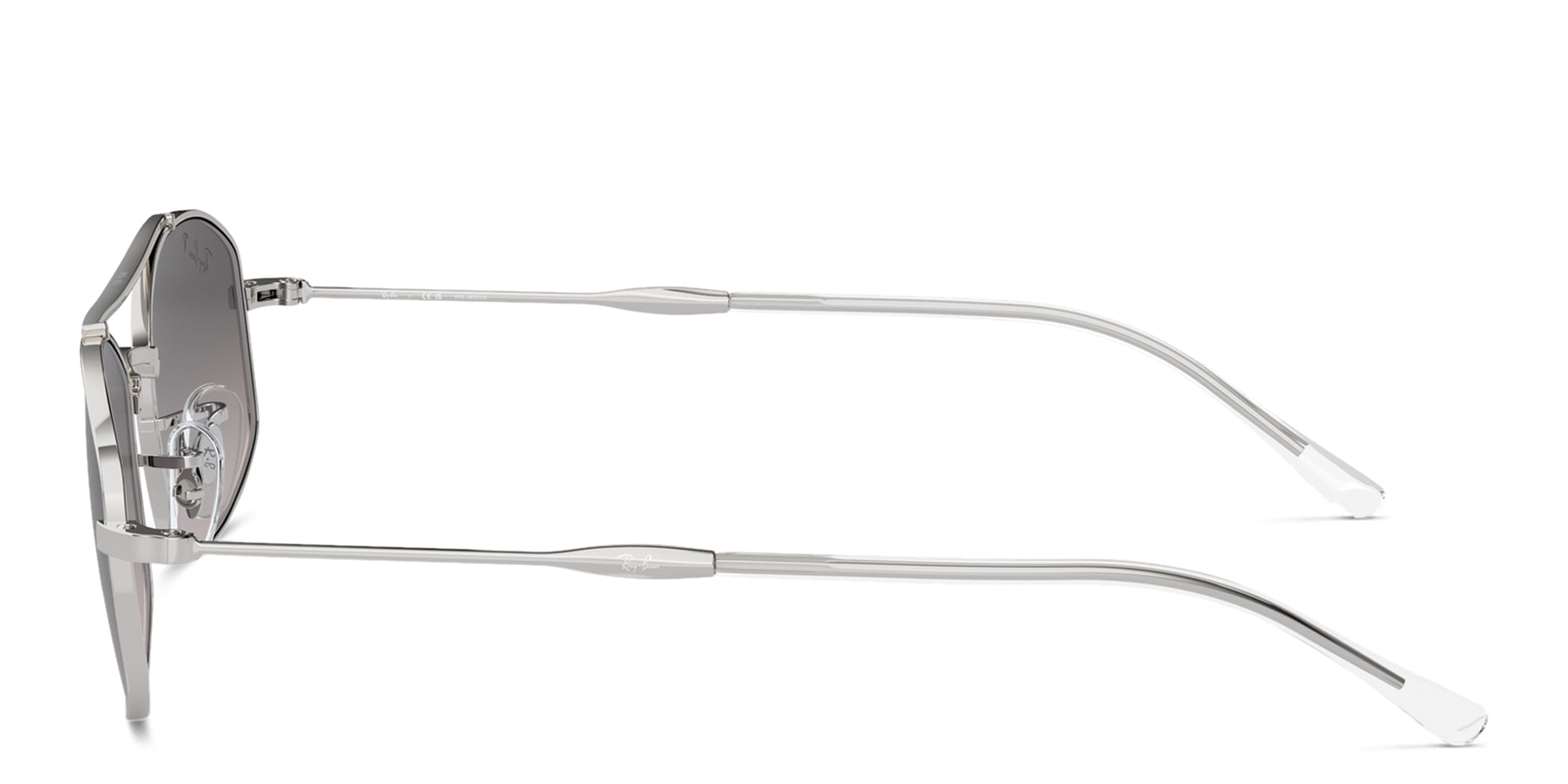 Shop Ray-Ban Unisex Oval Sunglasses in Silver online.