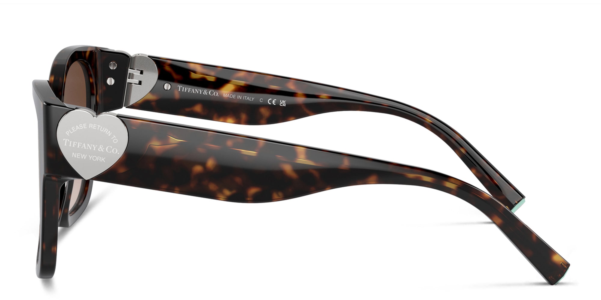 Shop TIFFANY Oversized Square Sunglasses in Havana online.