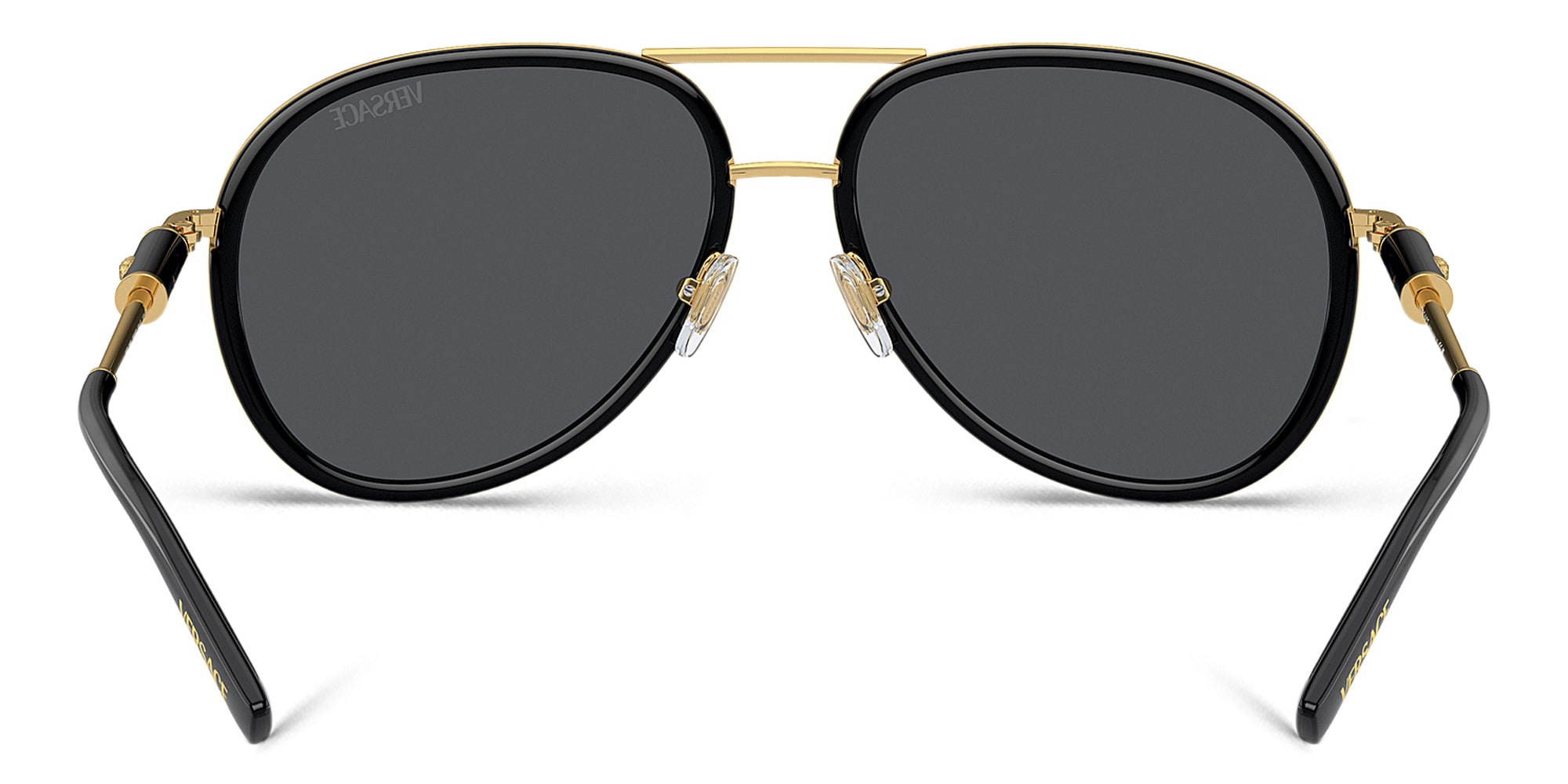 Shop VERSACE Unisex Pilot Sunglasses in Black online.