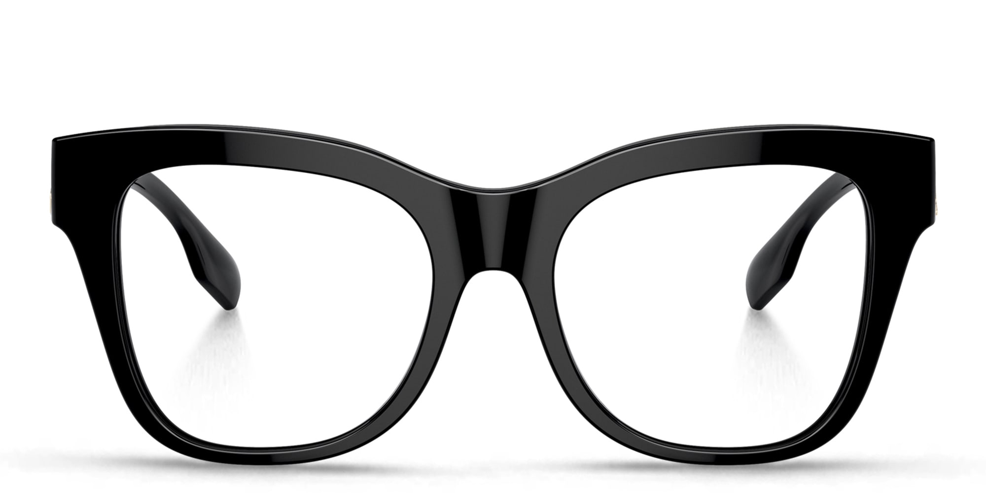 Shop BURBERRY Oversized Square Eyeglasses in Black online.