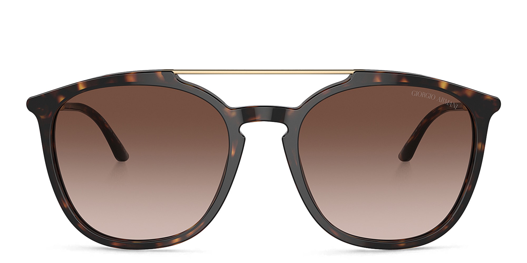 Shop GIORGIO ARMANI Square Sunglasses in Havana online.