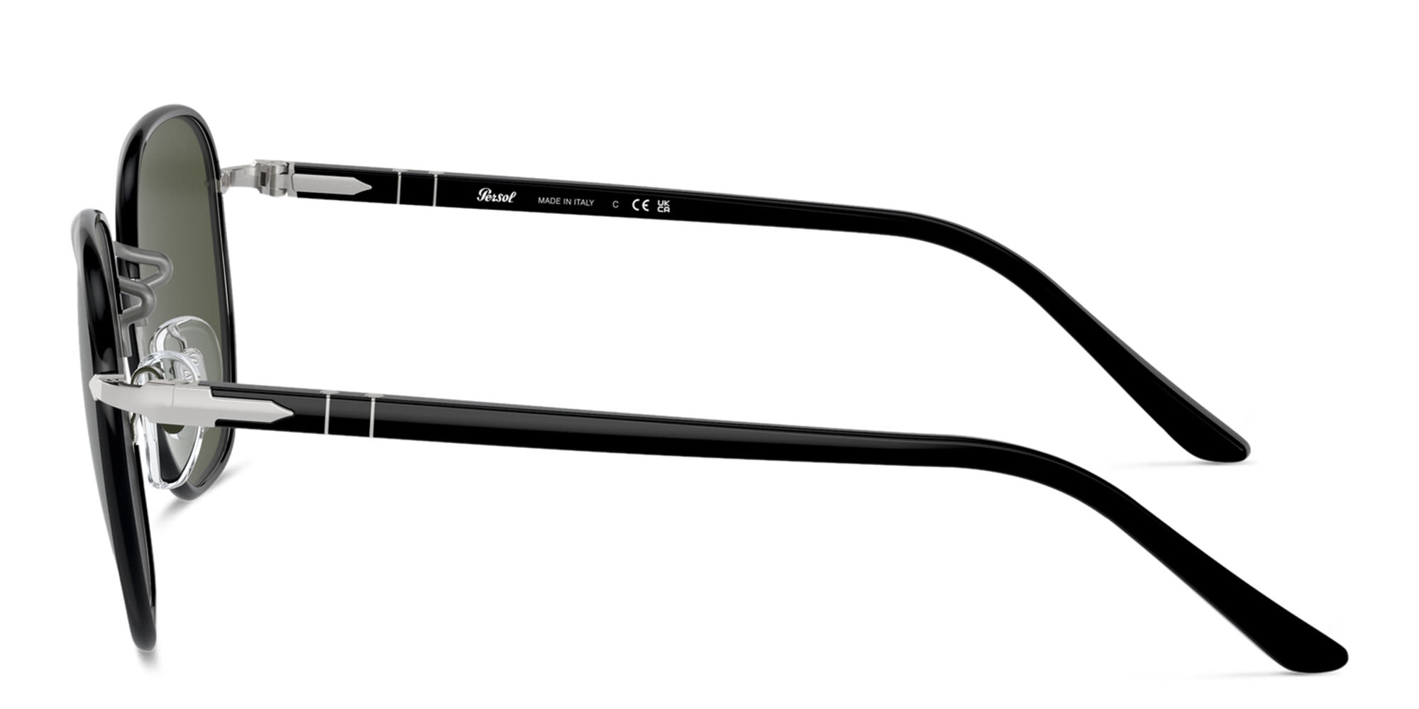 Shop PERSOL Unisex Irregular Sunglasses in Black online.