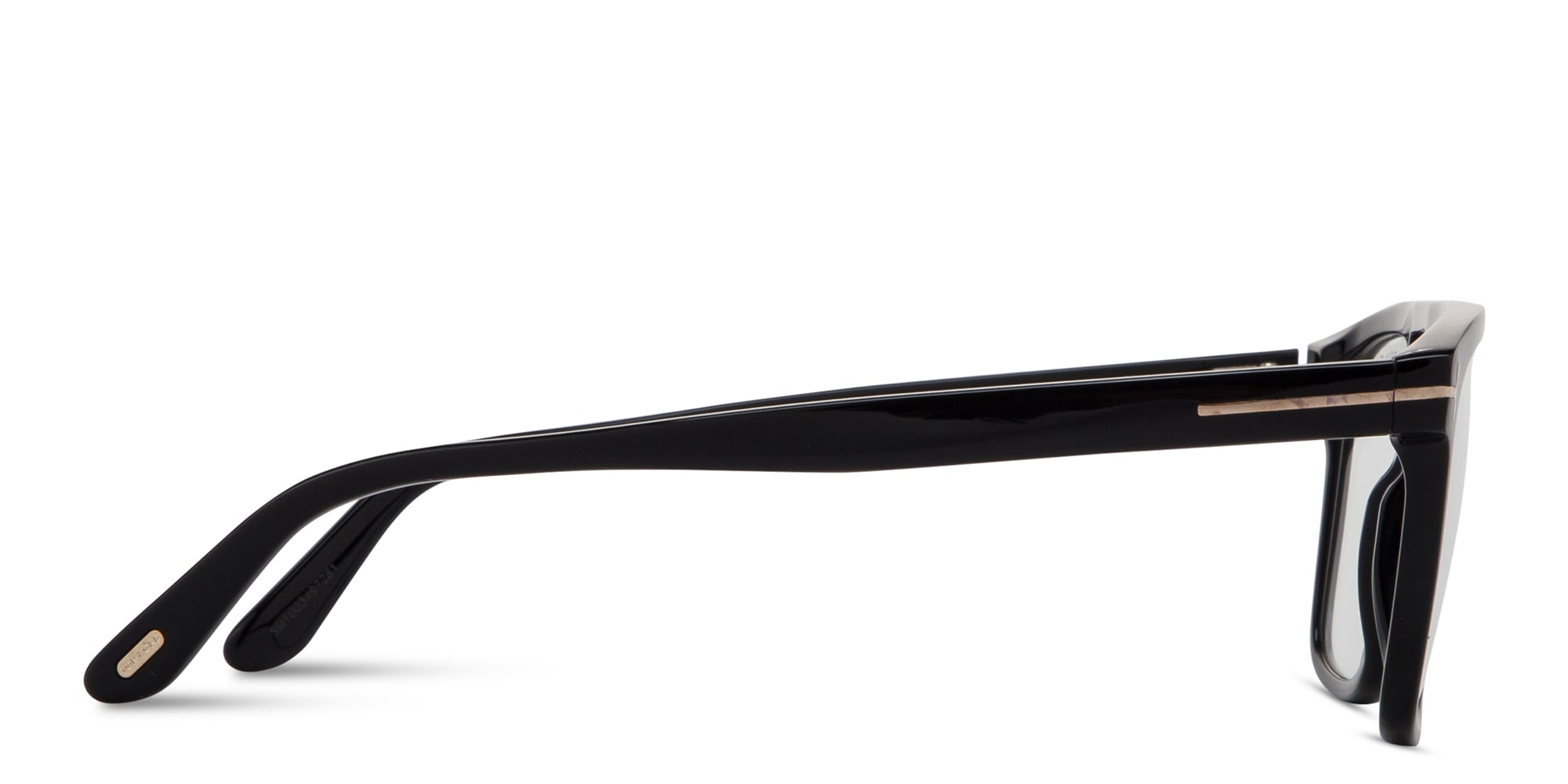 Shop TOM FORD Logo Square Eyeglasses in Shiny Black online.