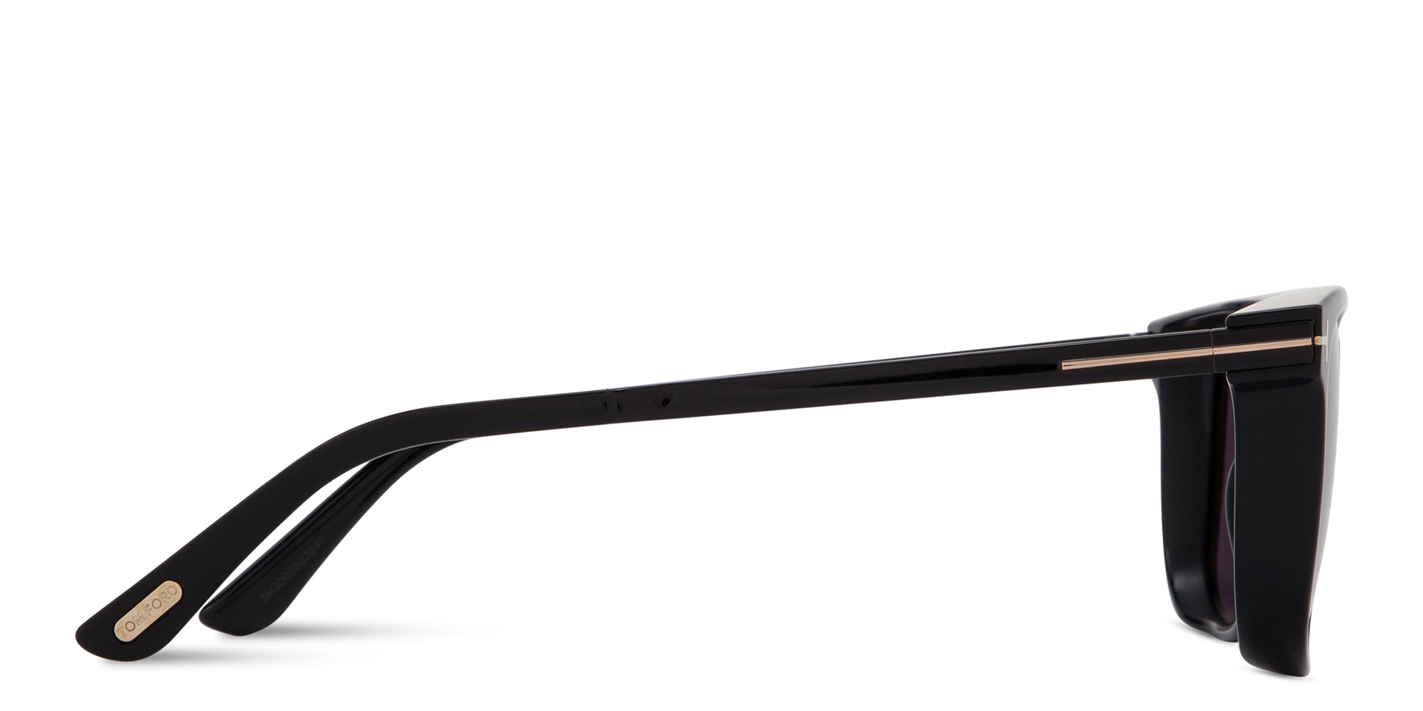 Shop TOM FORD Sinatra Square Sunglasses in Shiny Black online.