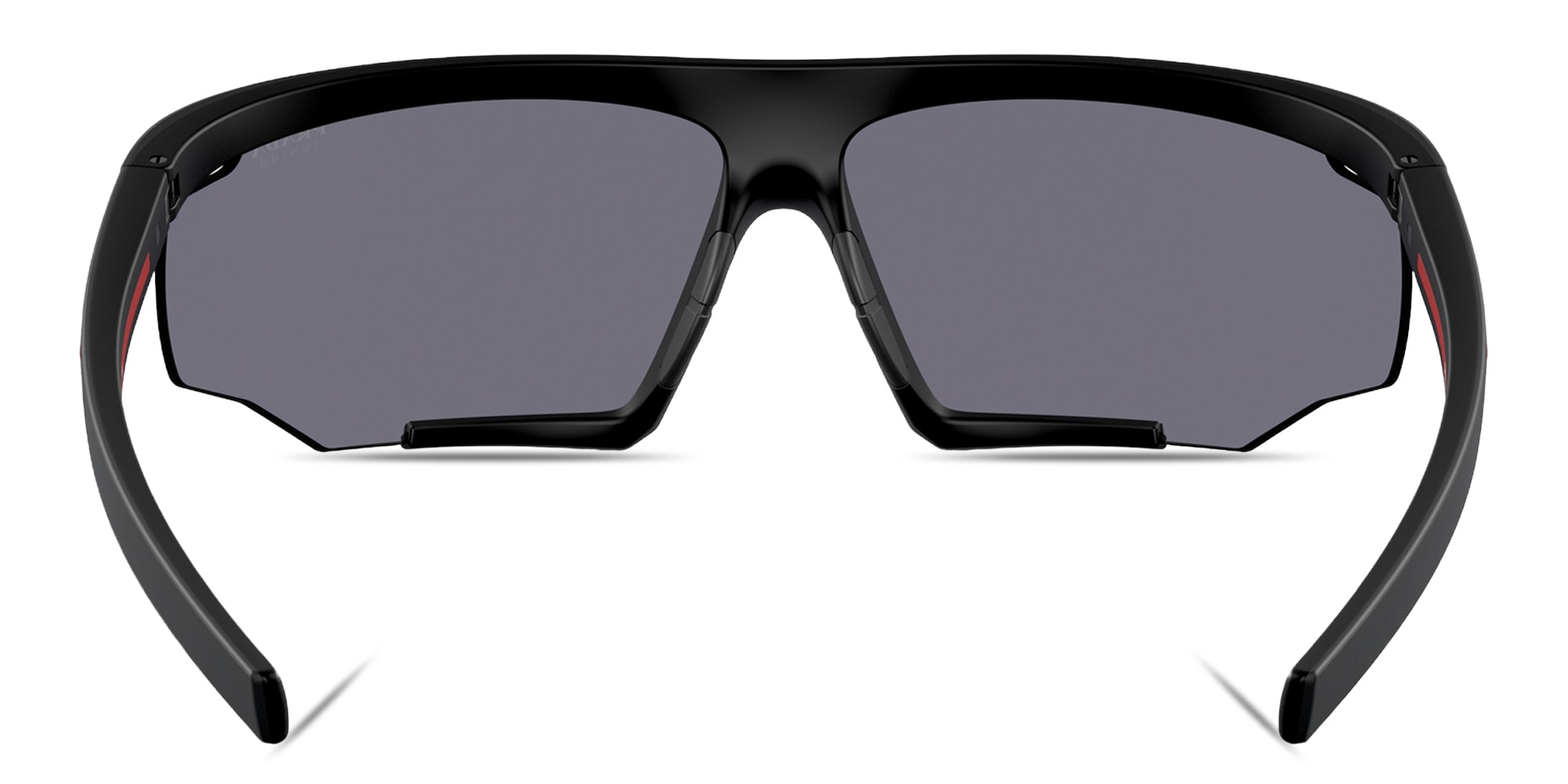 Buy Prada Linea Rossa Logo Half-Rim Wide Irregular Sunglasses