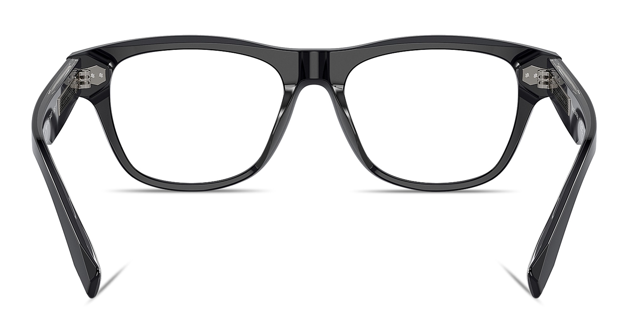 Shop BRUNELLO CUCINELLI Iconic Meridian Rectangle Eyeglasses in Black online.