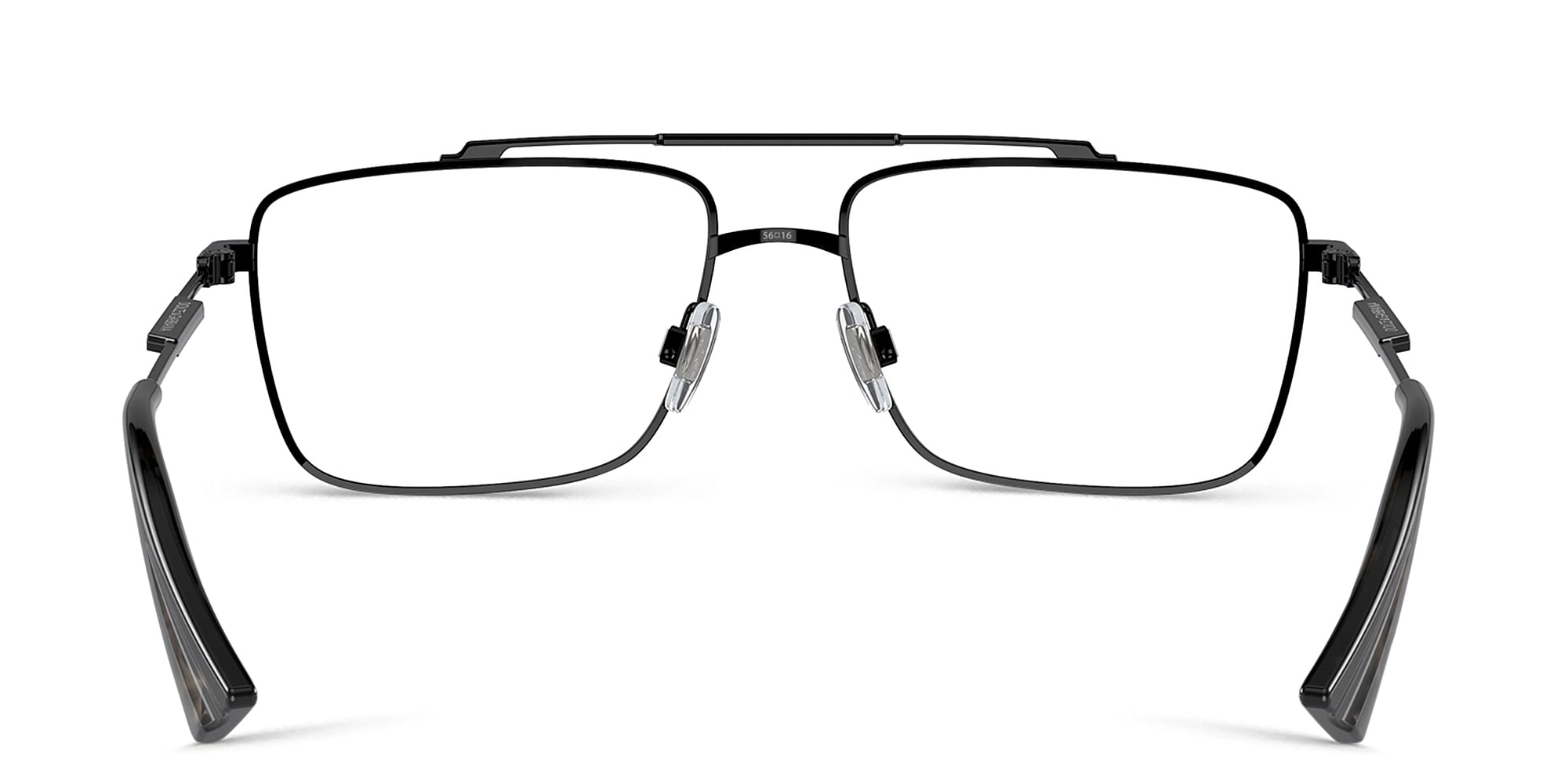 Shop Dolce & Gabbana Logo Wide Rectangle Eyeglasses in Black online.