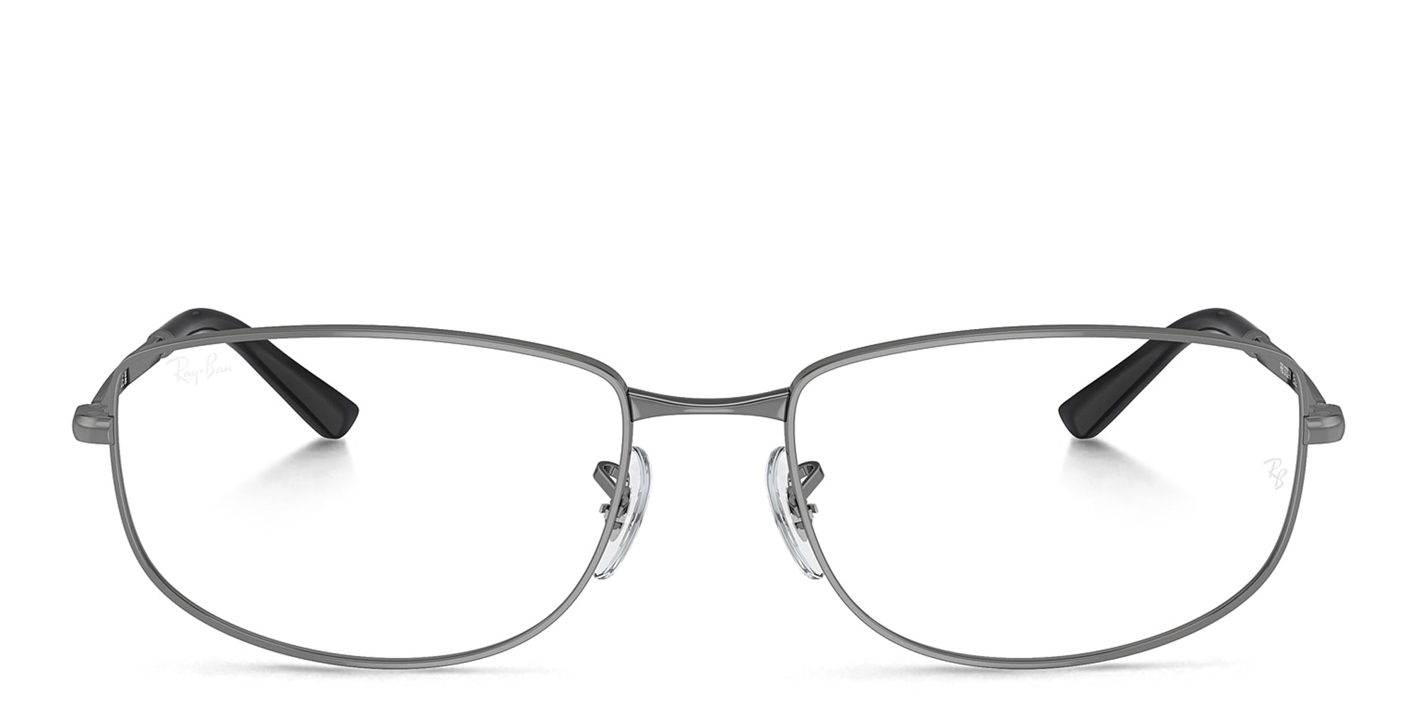 Shop Ray-Ban Optics Unisex Irregular Eyeglasses in Gunmetal online.