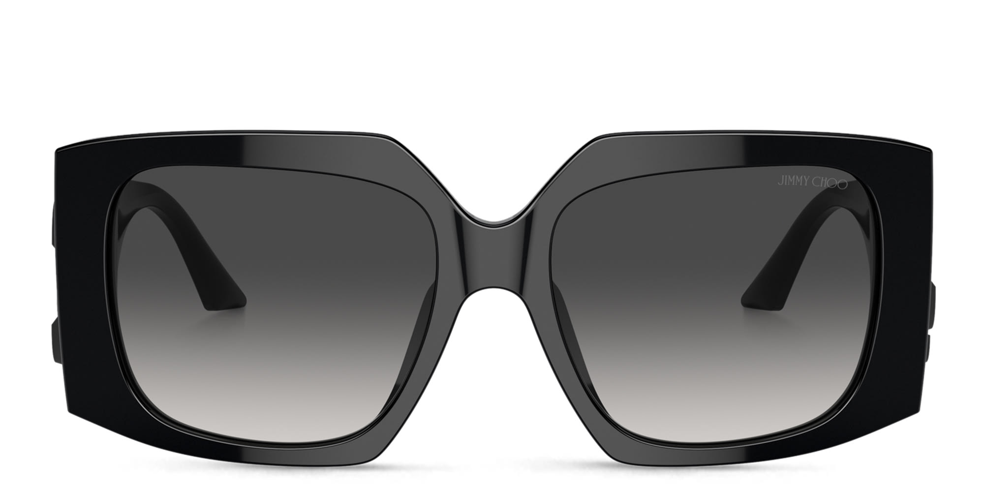 Shop JIMMY CHOO JC Motif Square Sunglasses in Black online.
