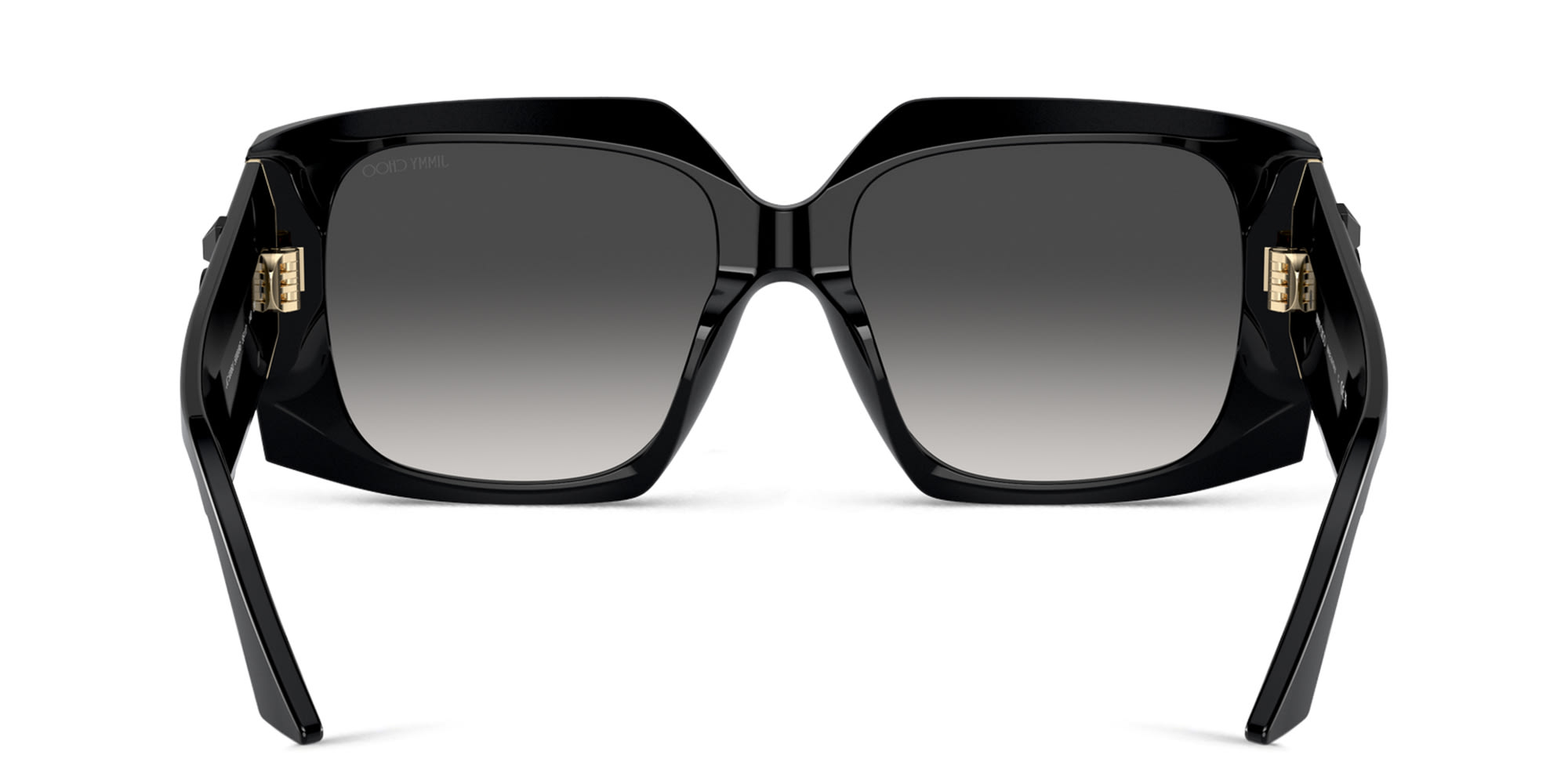 Shop JIMMY CHOO JC Motif Square Sunglasses in Black online.