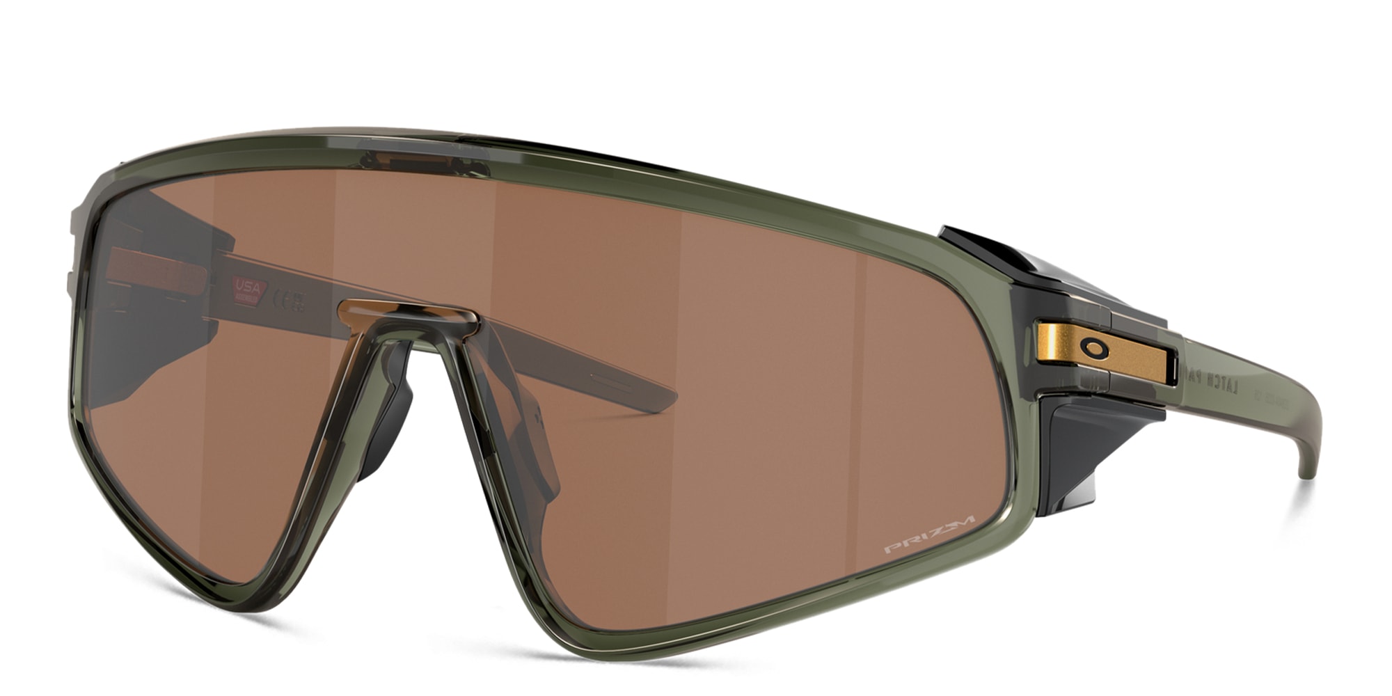 تسوق نظارات شمسية لاتش بانيل على شكل قناع للجنسين اوكلي بلون أخضر أونلاين.