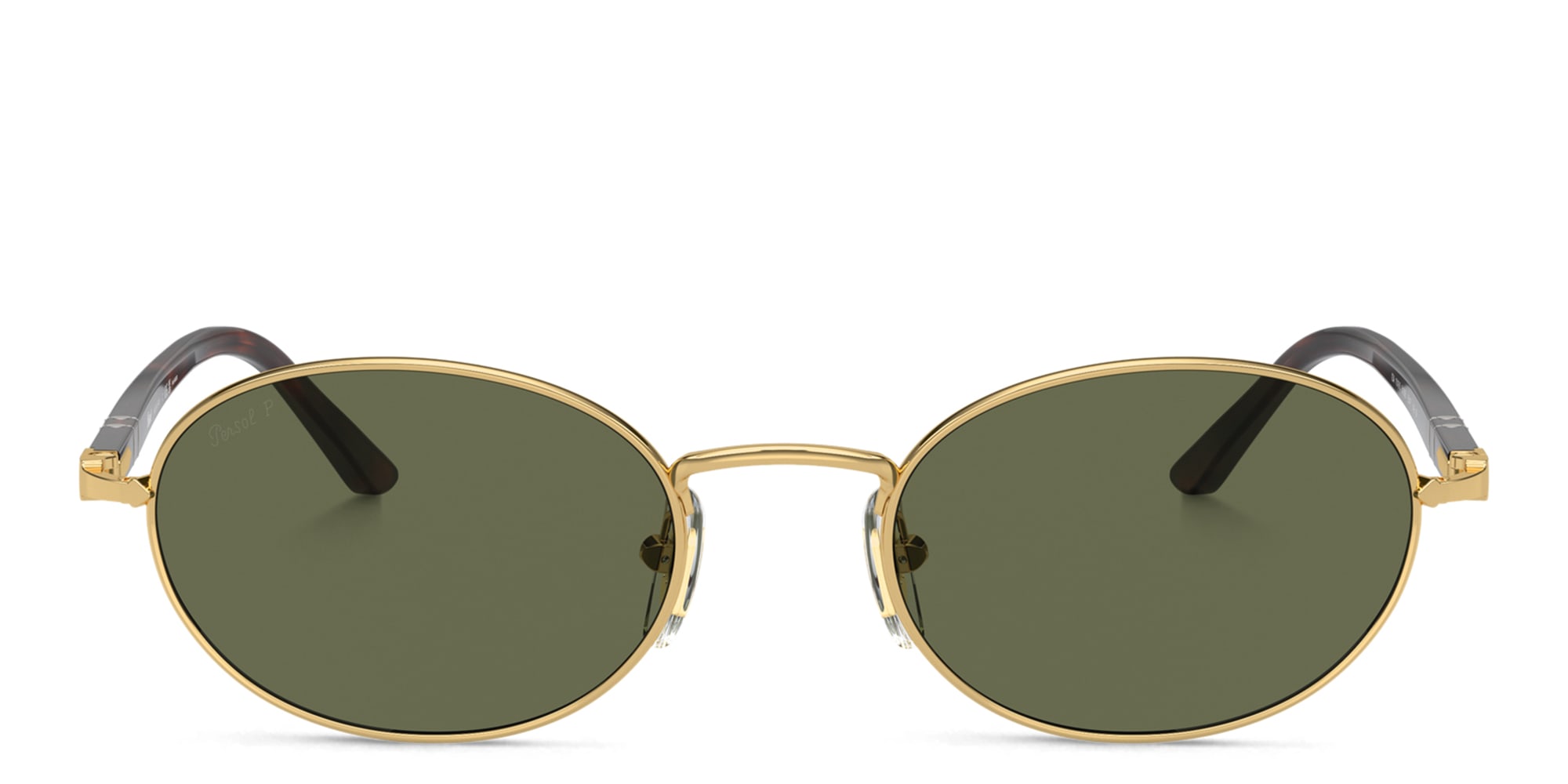 Shop PERSOL Ida Unisex Oval Sunglasses in Gold online.