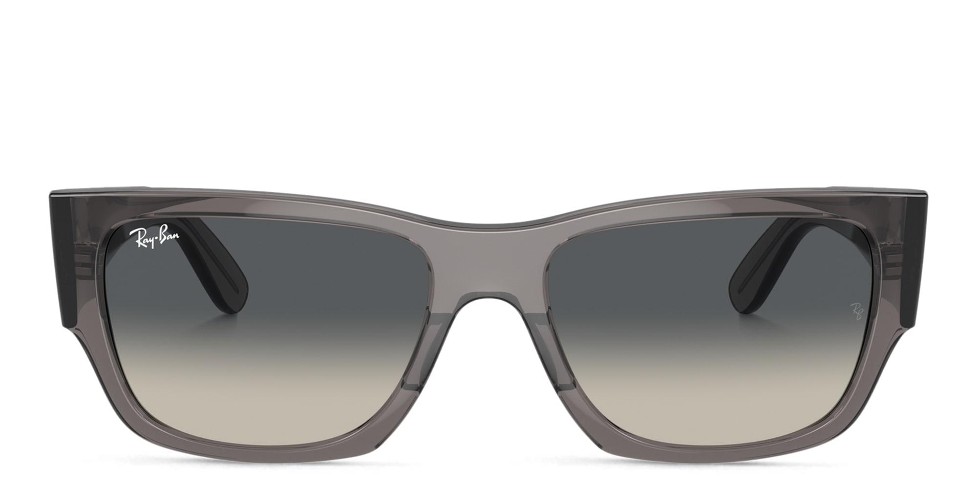 Shop Ray-Ban Carlos Unisex Rectangle Sunglasses in Opal Dark Grey online.