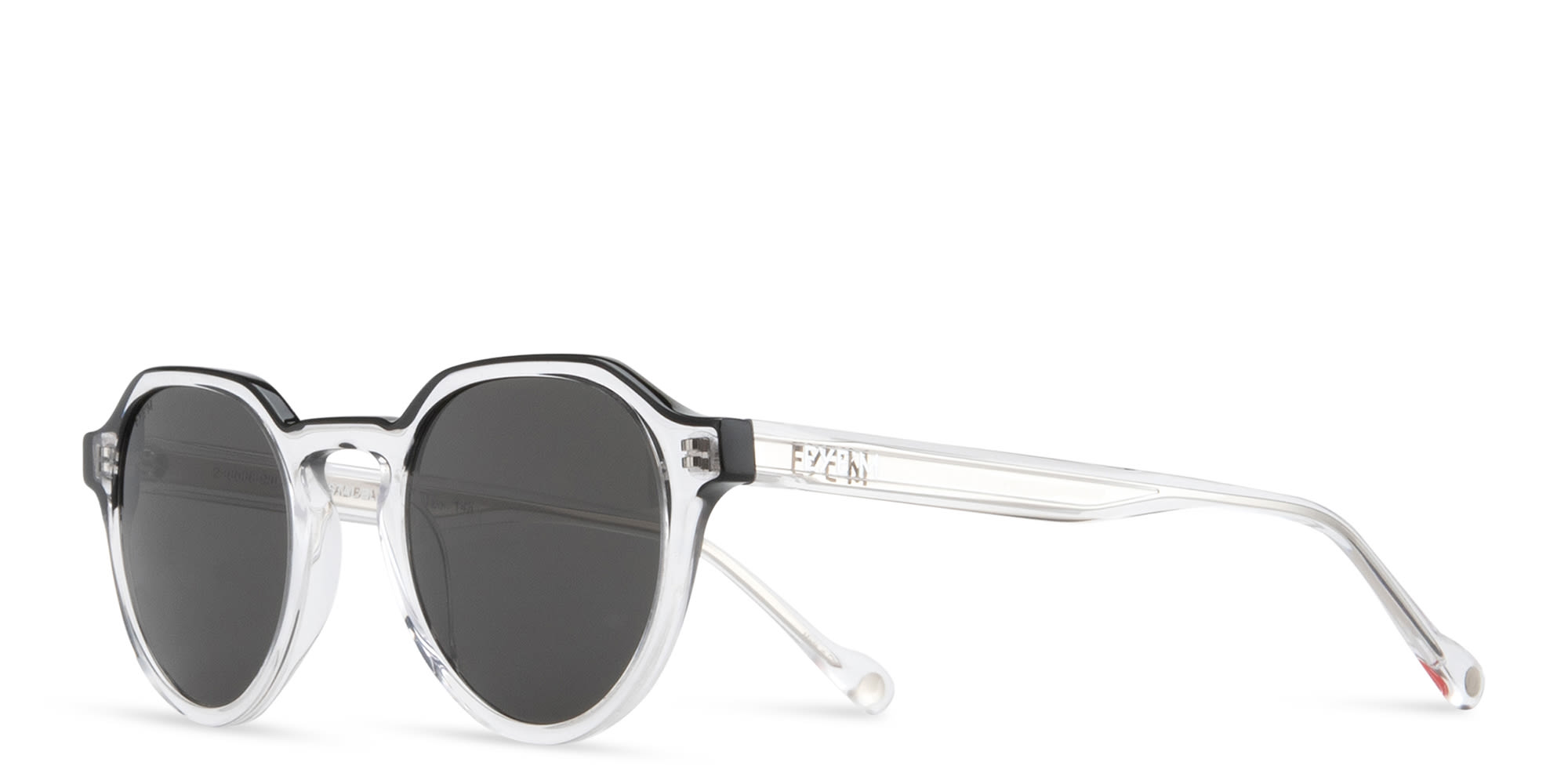 Shop EYE'M Round Sunglasses in Clear online.