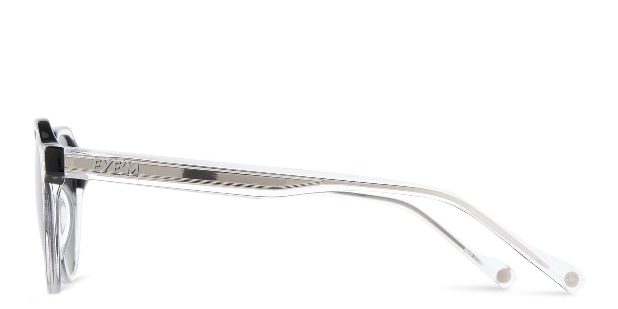 Shop EYE'M Round Sunglasses in Clear online.