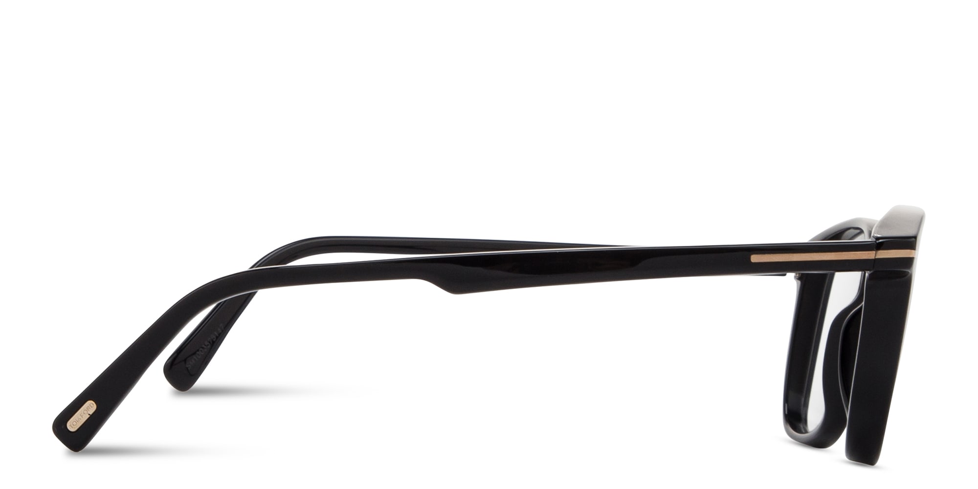 Shop TOM FORD T Logo Square Eyeglasses in Black online.
