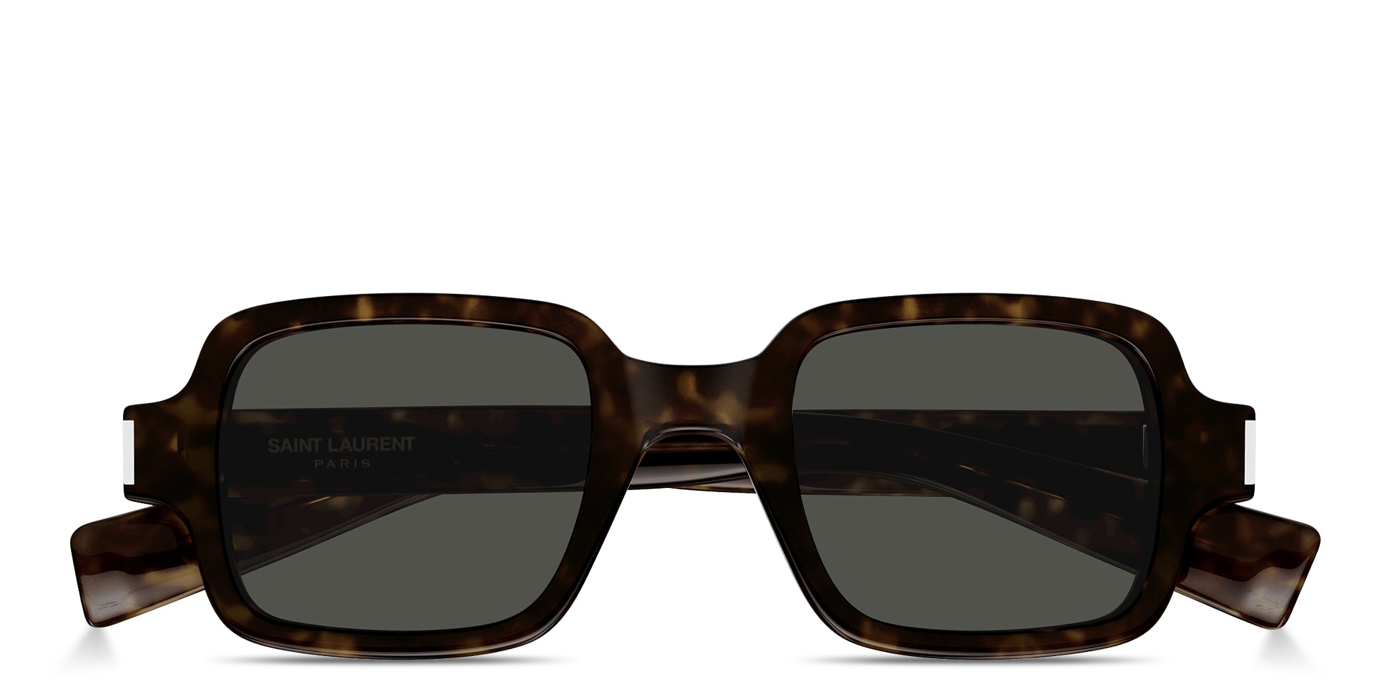 Shop SAINT LAURENT Corner Angle Vintage Unisex Square Sunglasses in Havana online.