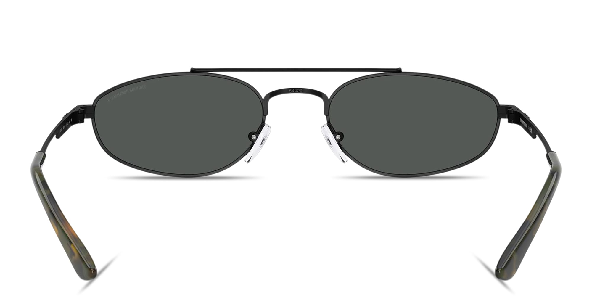 Shop Emporio Armani Eagle Logo Pilot Sunglasses in Black online.