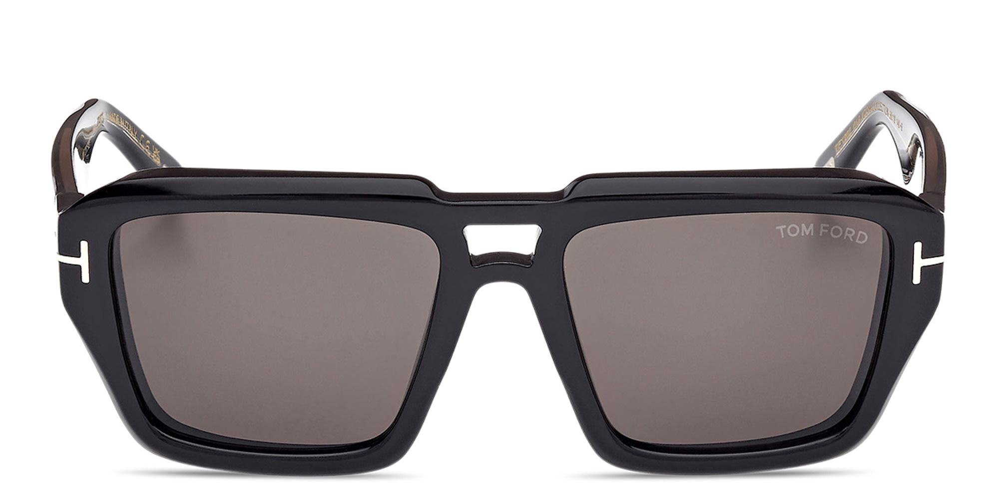 Shop TOM FORD Icon Aviator Sunglasses in Shiny Black online.