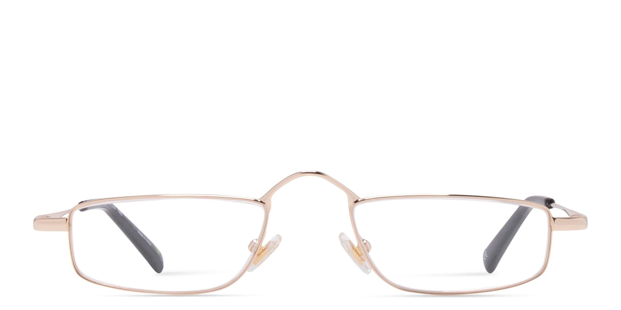 Shop EYE'M Rectangle Eyeglasses in Gold online.