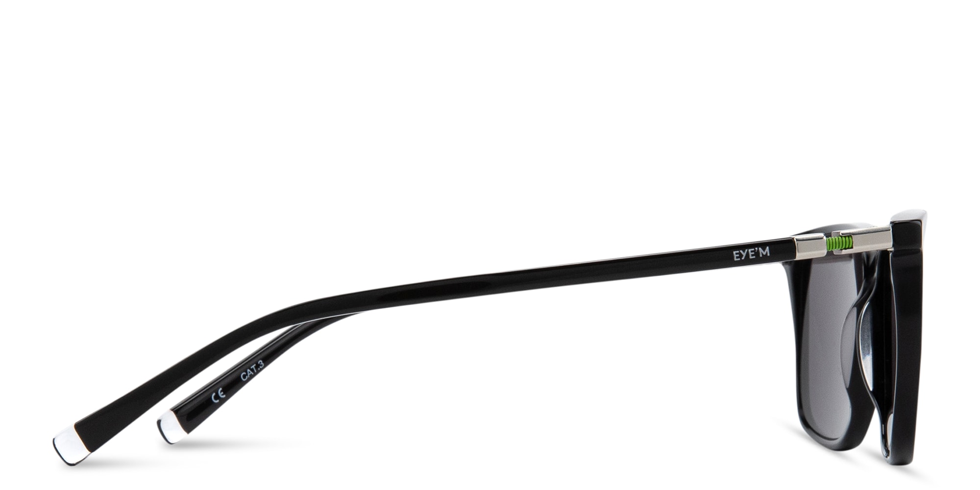 Shop EYE'M Rectangle Sunglasses in Black online.