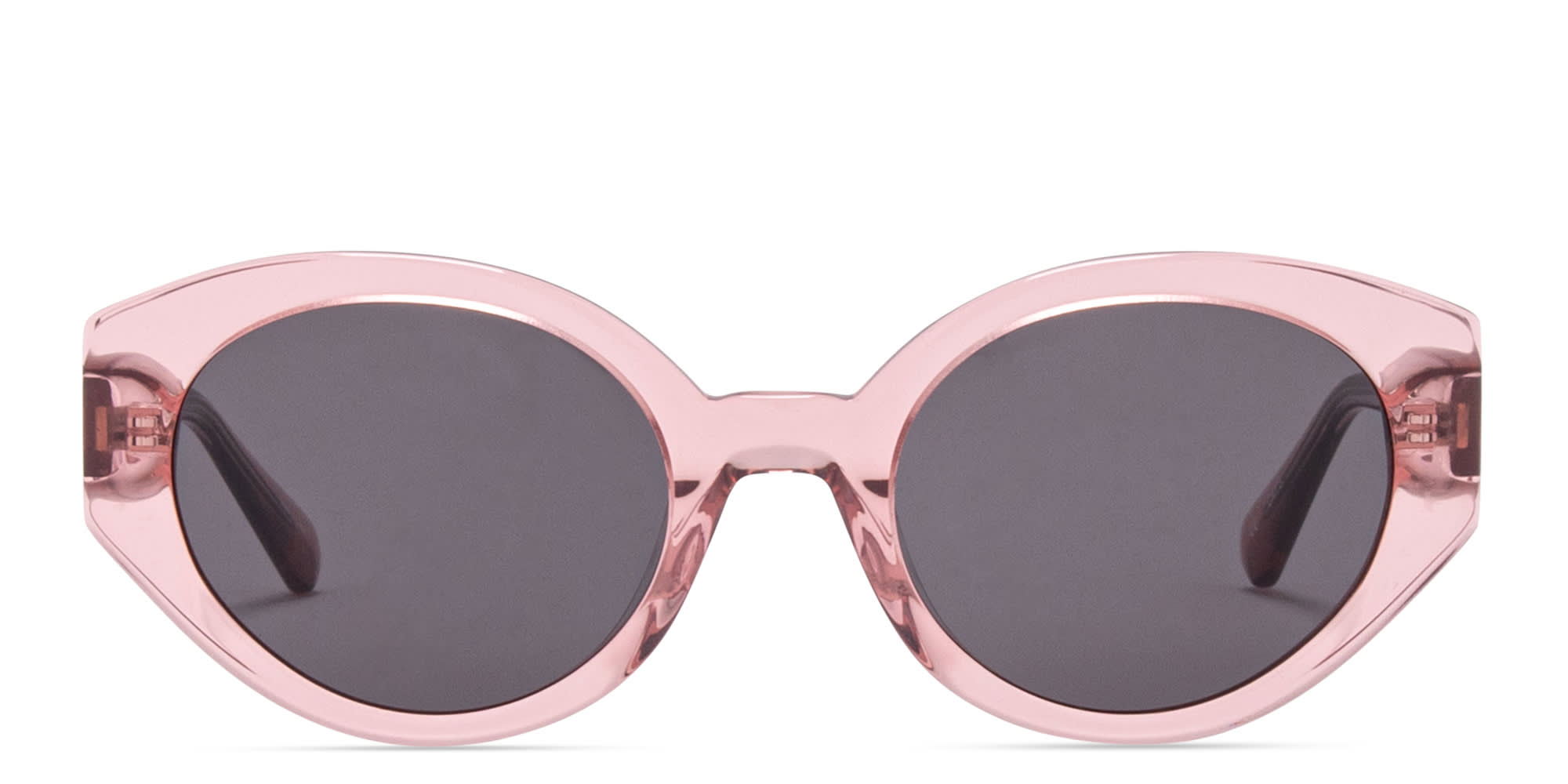 Shop EYE'M Cat-Eye Sunglasses in Transparent Peach online.