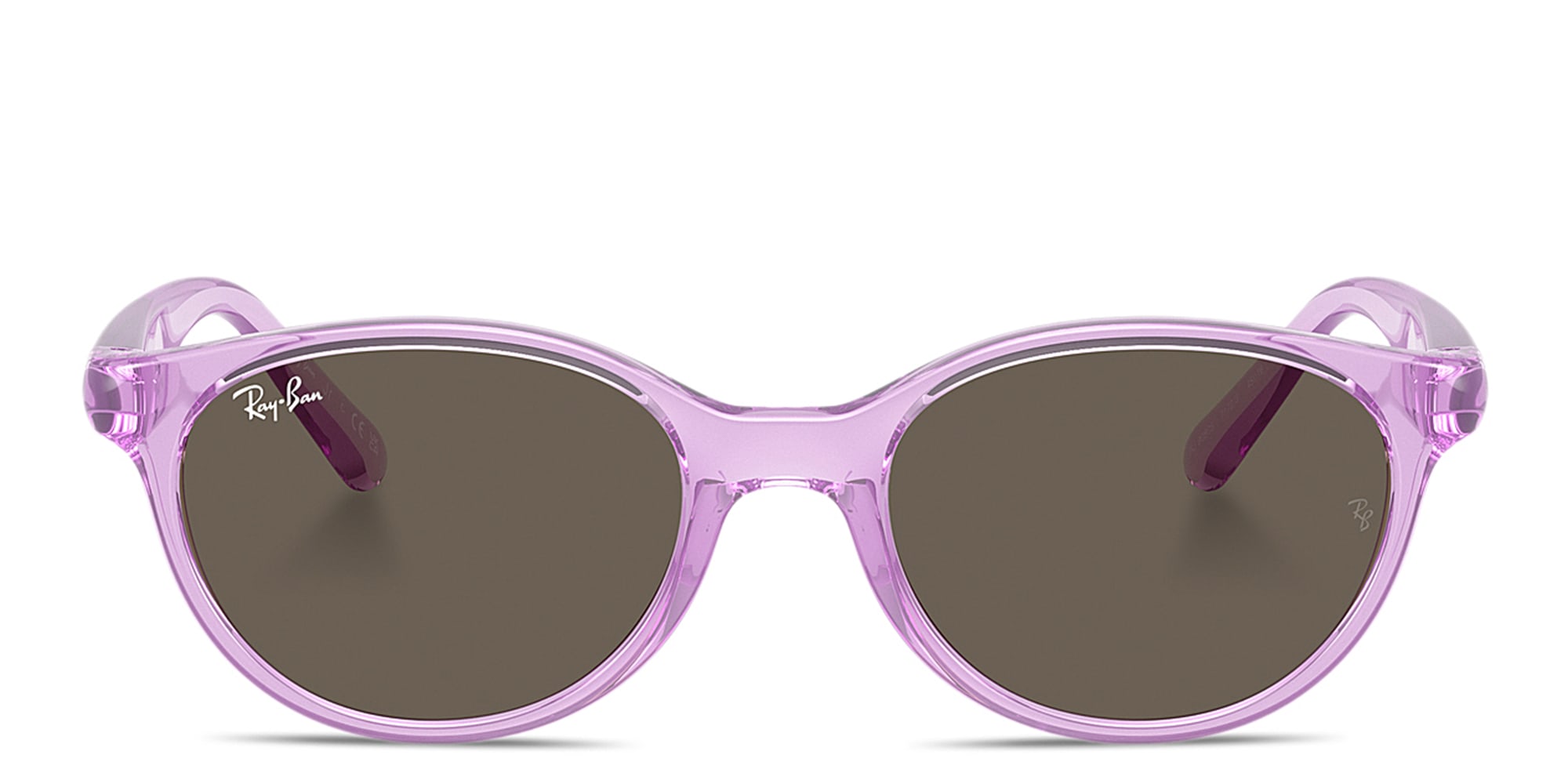 Shop Ray-Ban Junior Kids Bio-Based Square Sunglasses in Transparent Violet online.