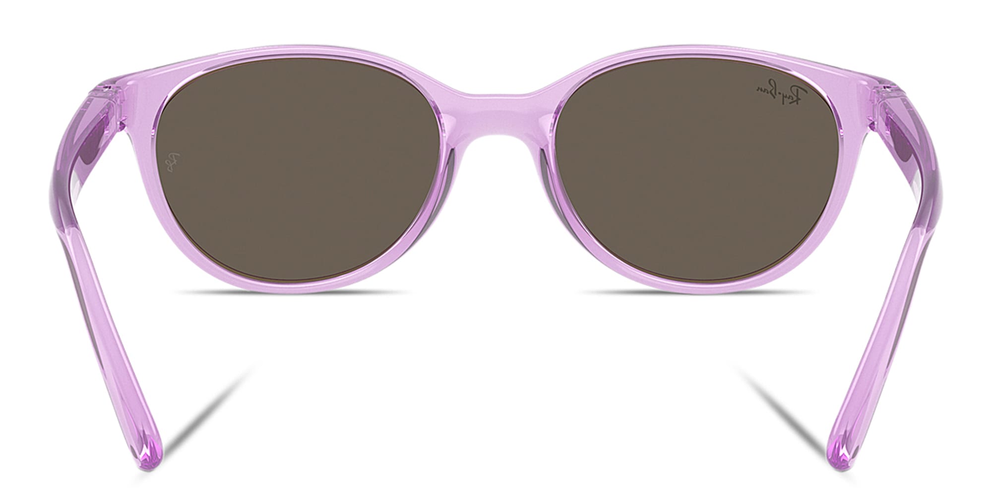 Shop Ray-Ban Junior Kids Bio-Based Square Sunglasses in Transparent Violet online.