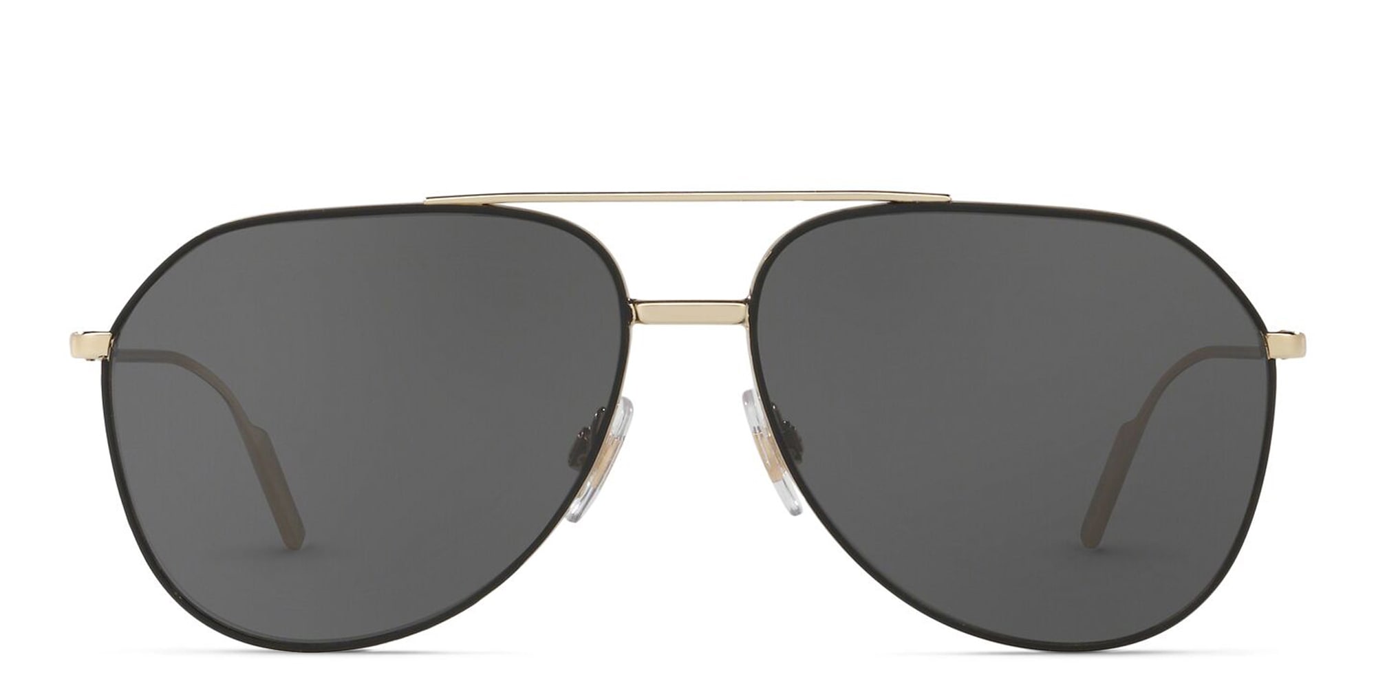 Shop Dolce & Gabbana Wide Aviator Sunglasses in Black online.