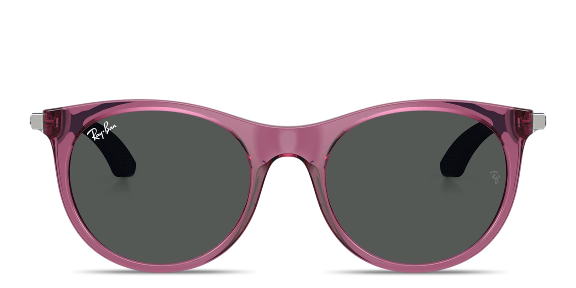 Shop Ray-Ban Junior Kids Panthos Sunglasses in Transparent Violet online.