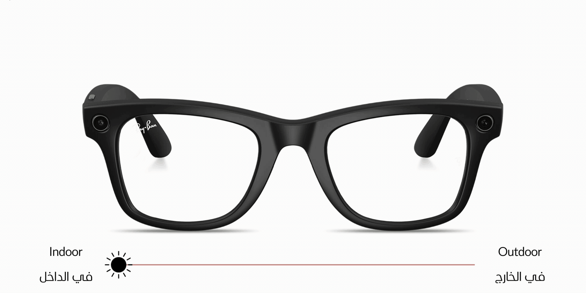 Shop Ray-Ban Meta Wayfarer Unisex Square Sunglasses in Matte Black online.