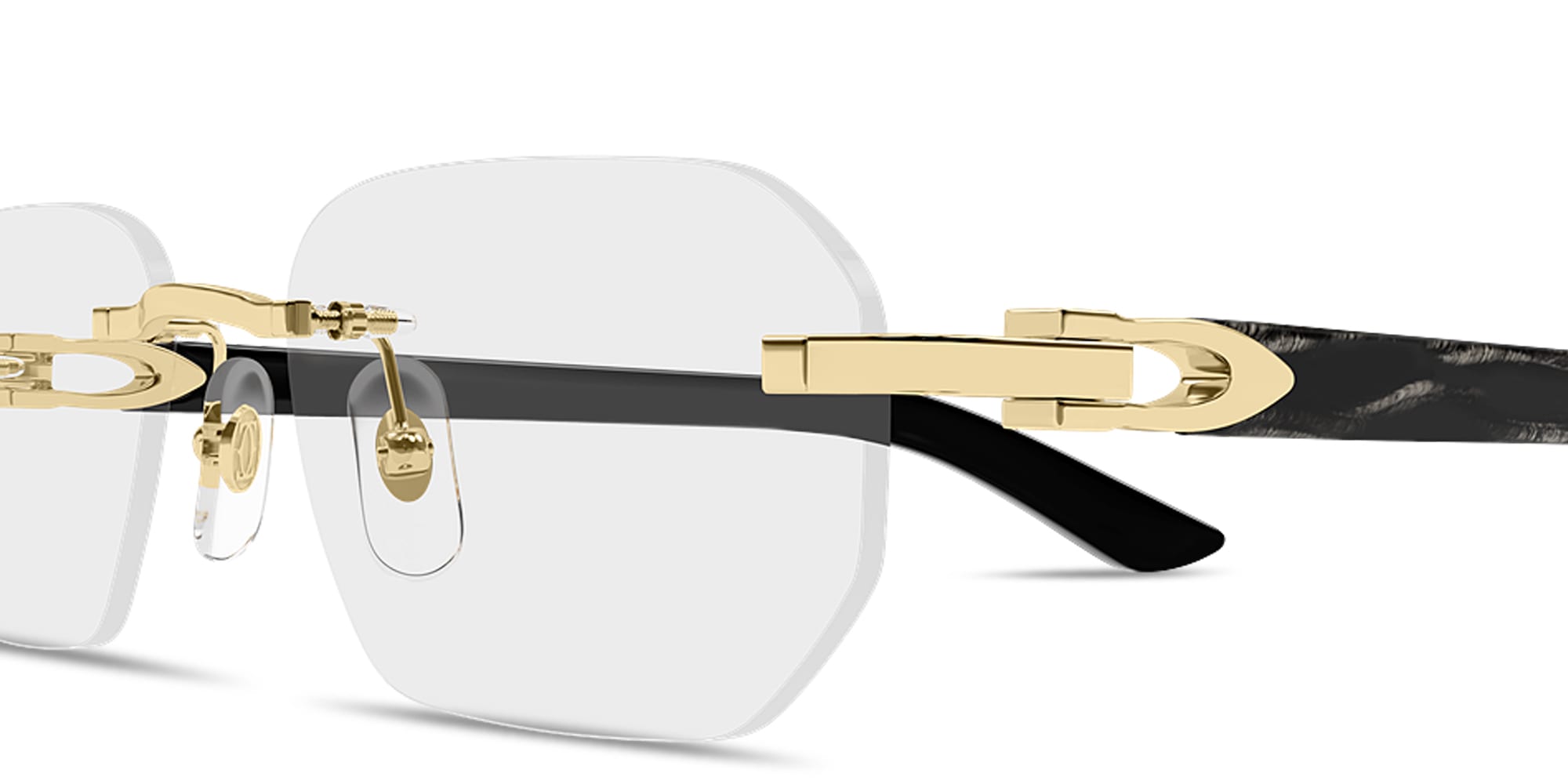 Buy Cartier Signature C de Cartier Wide Rimless Irregular Eyeglasses ...