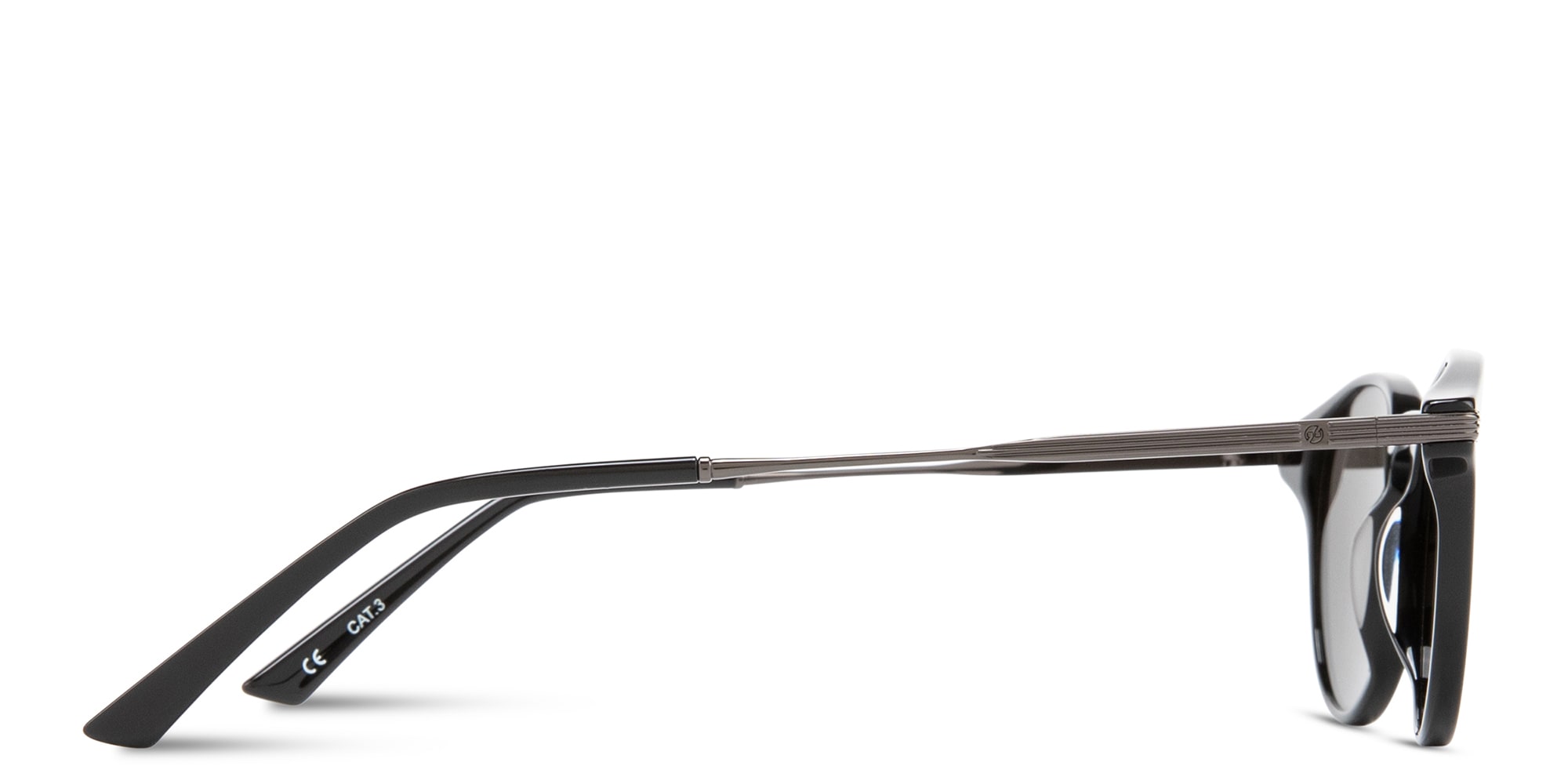 Shop EYE'M Engraved Logo Panthos Sunglasses in Black online.