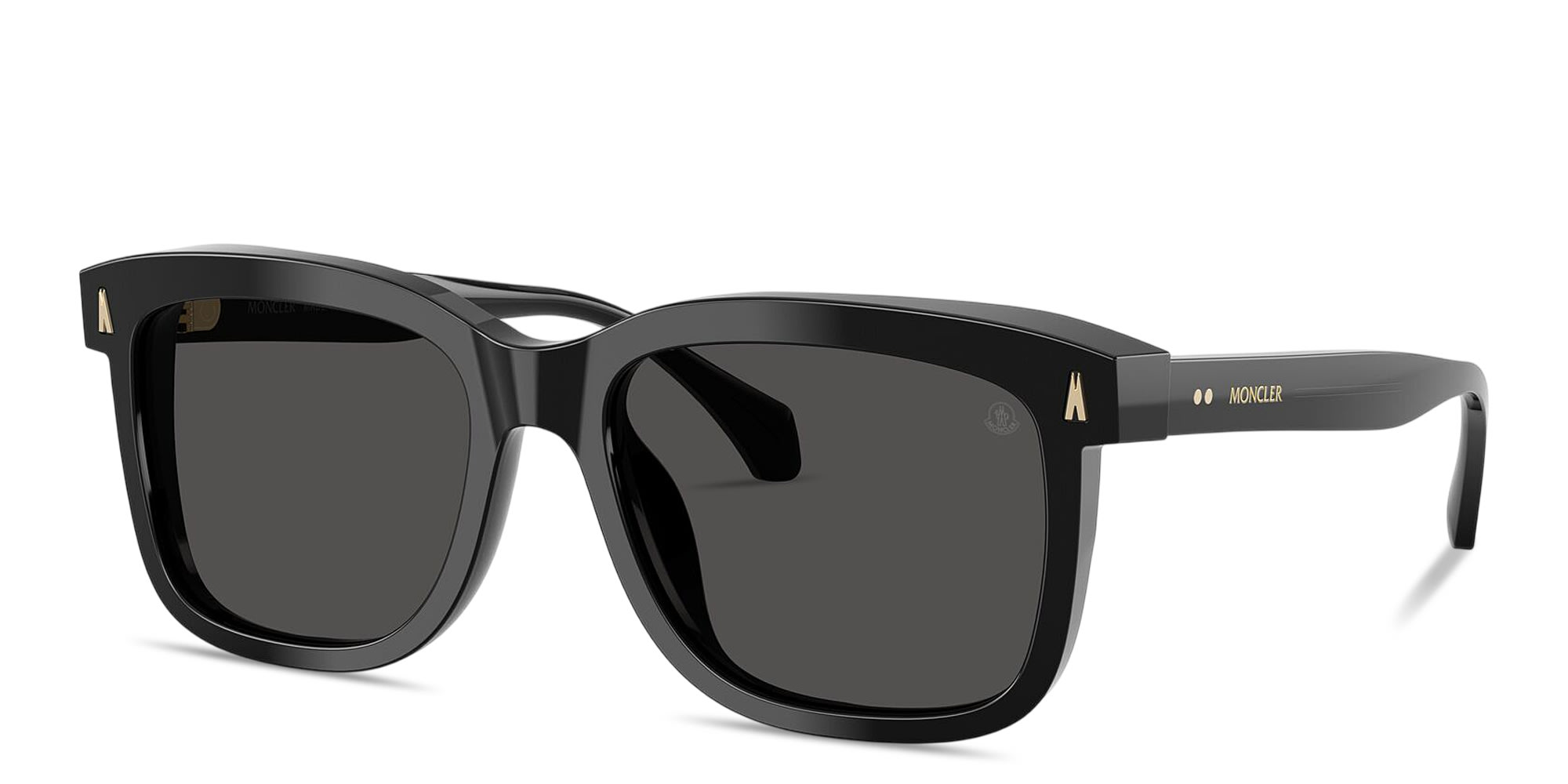 Shop Moncler Valaire Unisex Pillow Sunglasses in Shiny Black online.