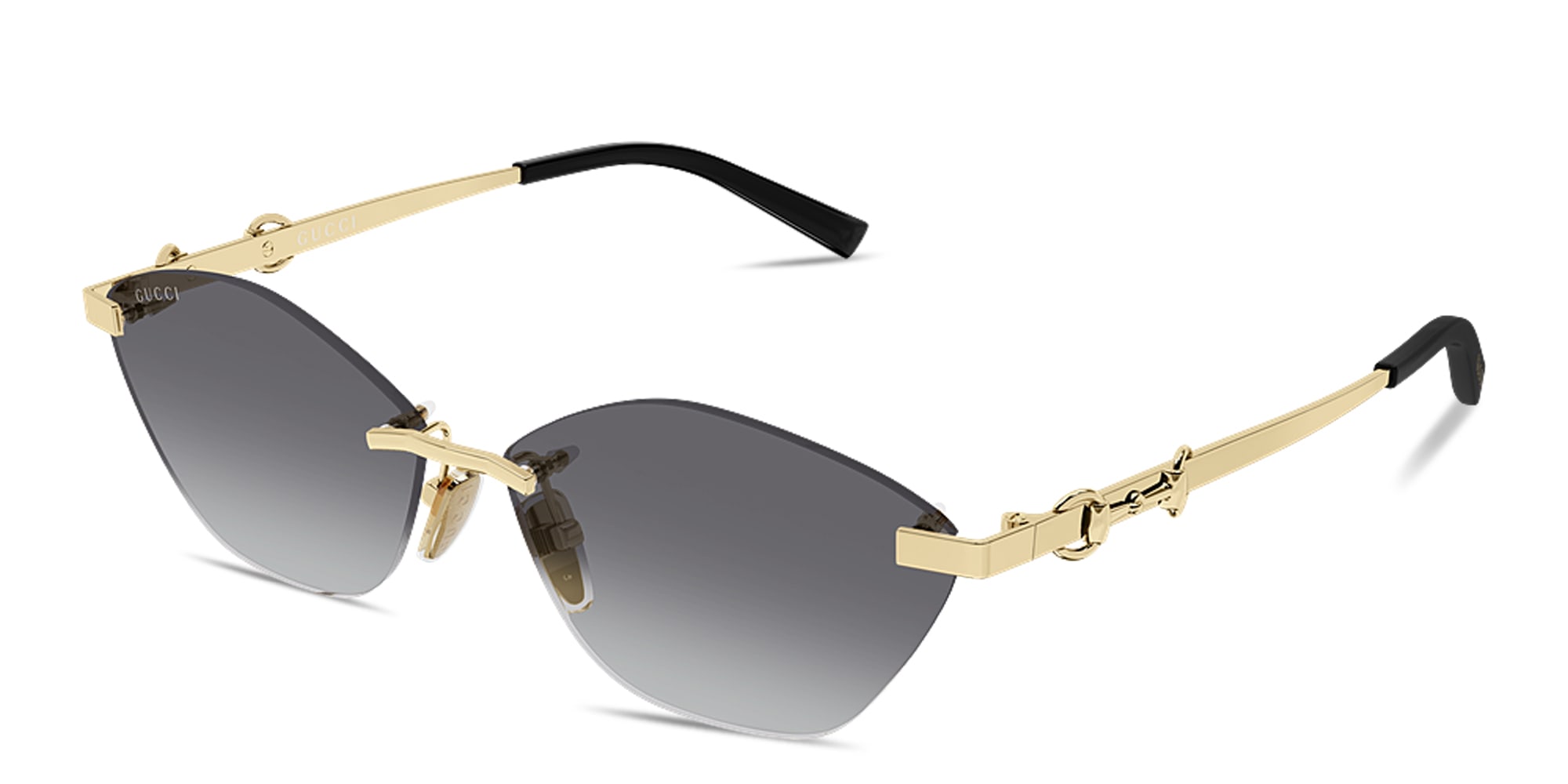 Buy GUCCI Horsebit Rimless Cat-Eye Sunglasses Online | MAGRABi KSA