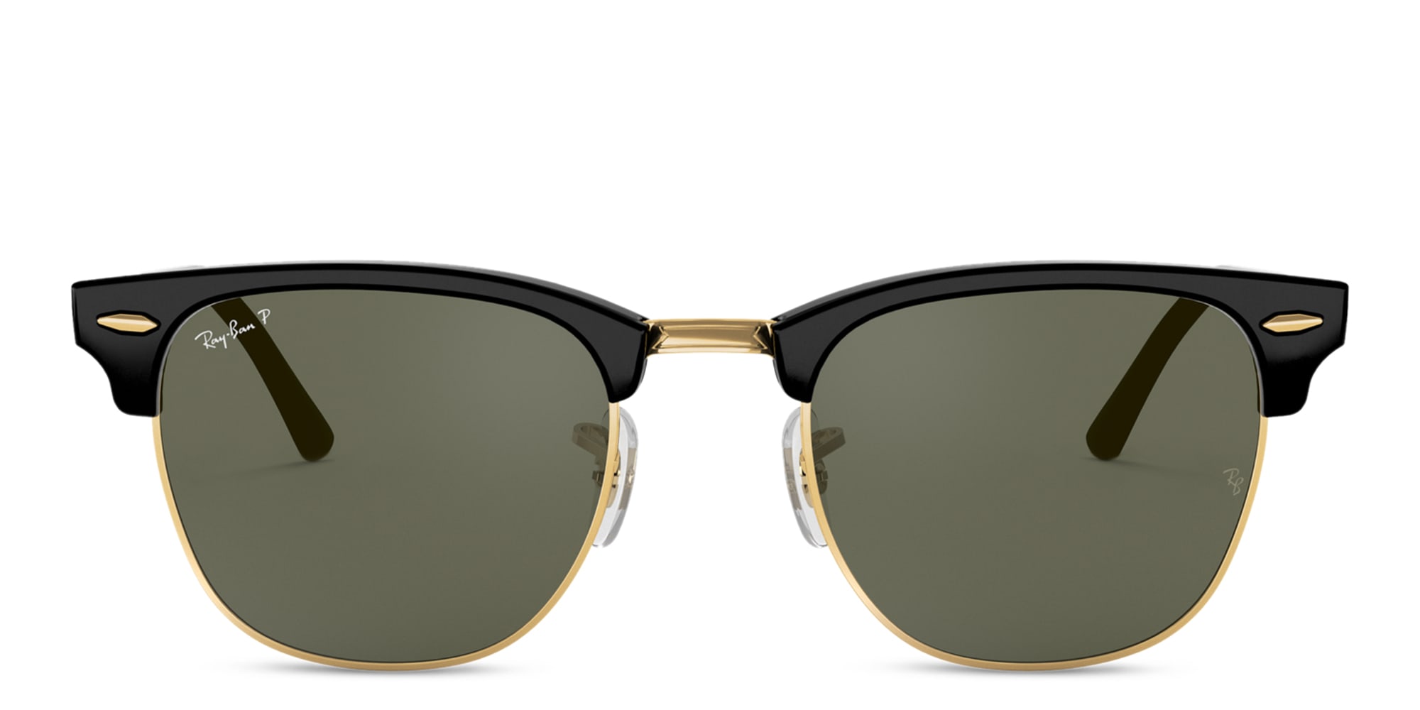 Shop Ray-Ban Unisex Square Sunglasses in Black On Gold online.