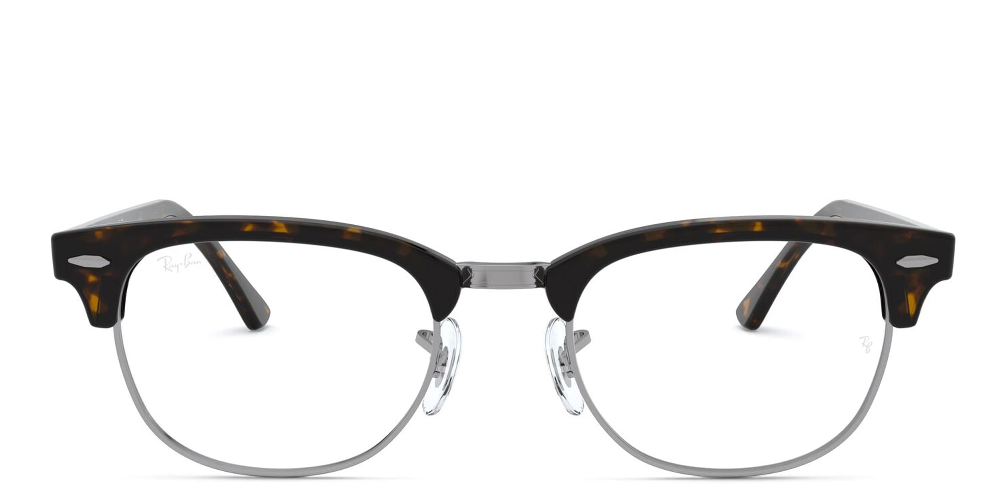 Shop Ray-Ban Clubmaster Optics Square Eyeglasses in Dark Havana online.