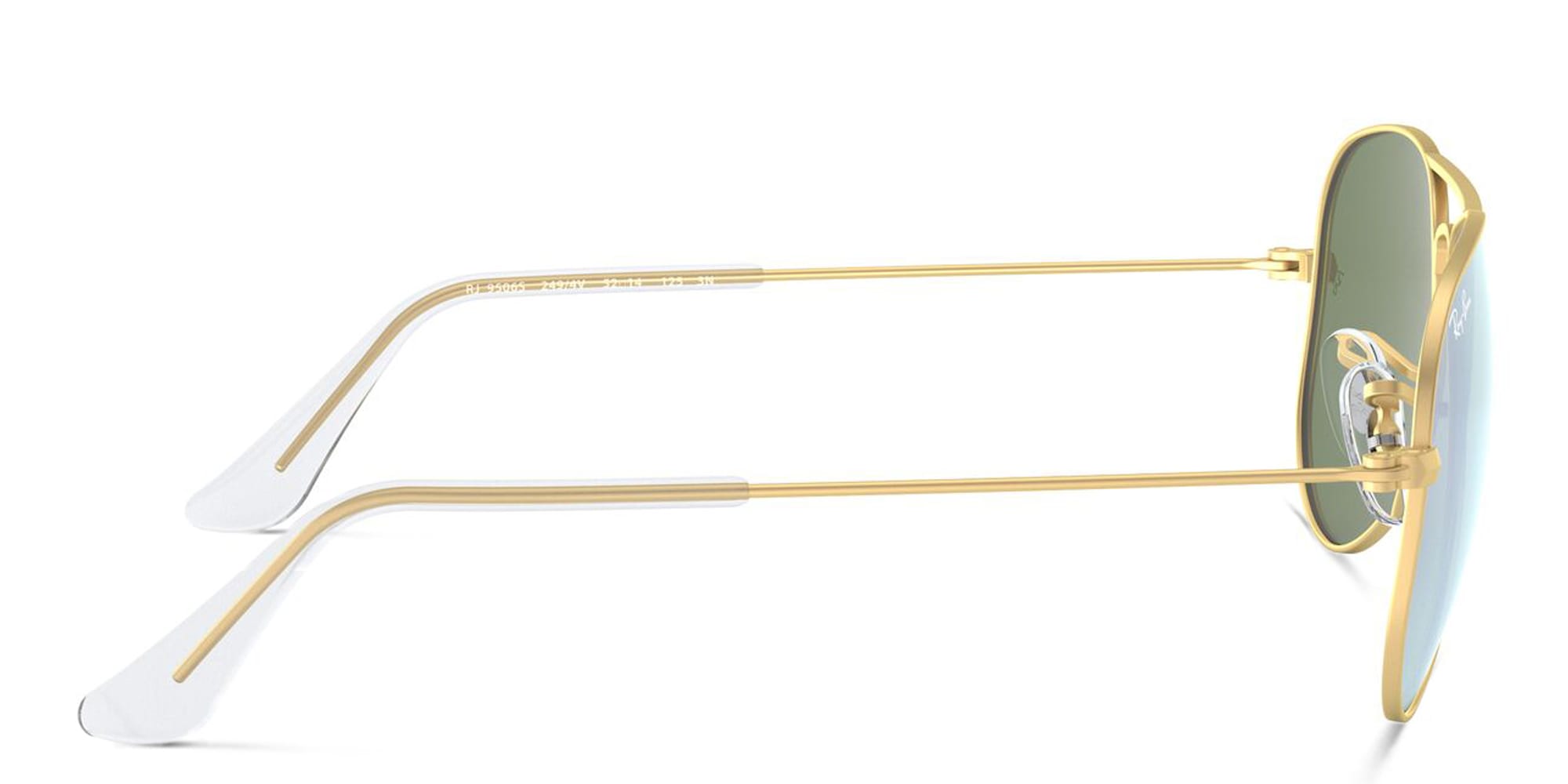 Shop Ray-Ban Junior Kids Pilot Sunglasses in Metal in Gold online.