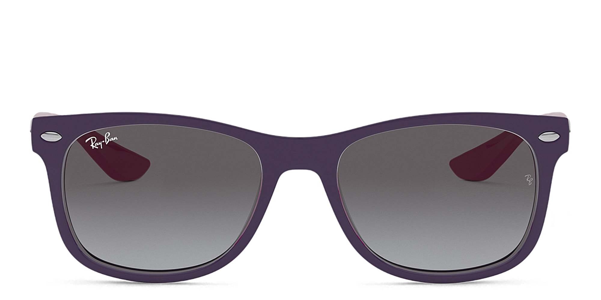 Shop Ray-Ban Junior Kids New Wayfarer Square Sunglasses in Violet online.