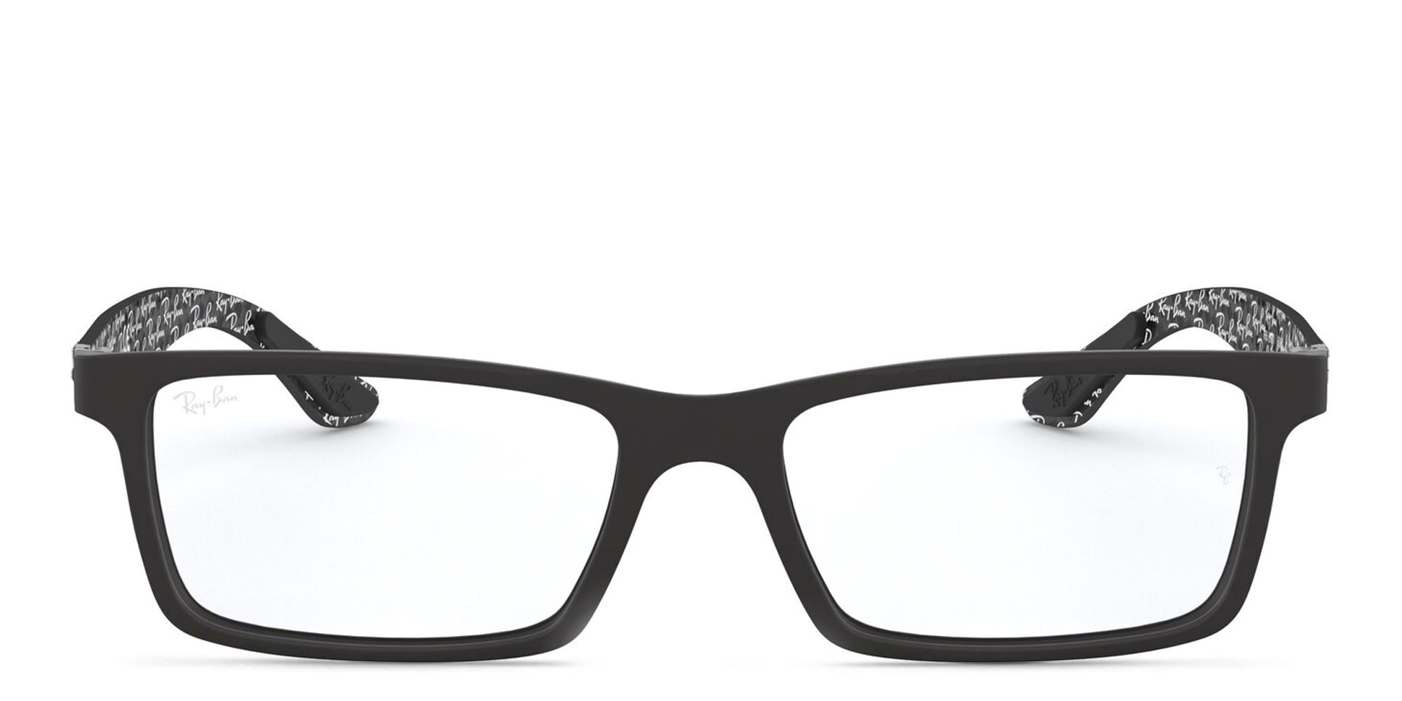 Shop Ray-Ban Optics Unisex Rectangle Eyeglasses in Black online.