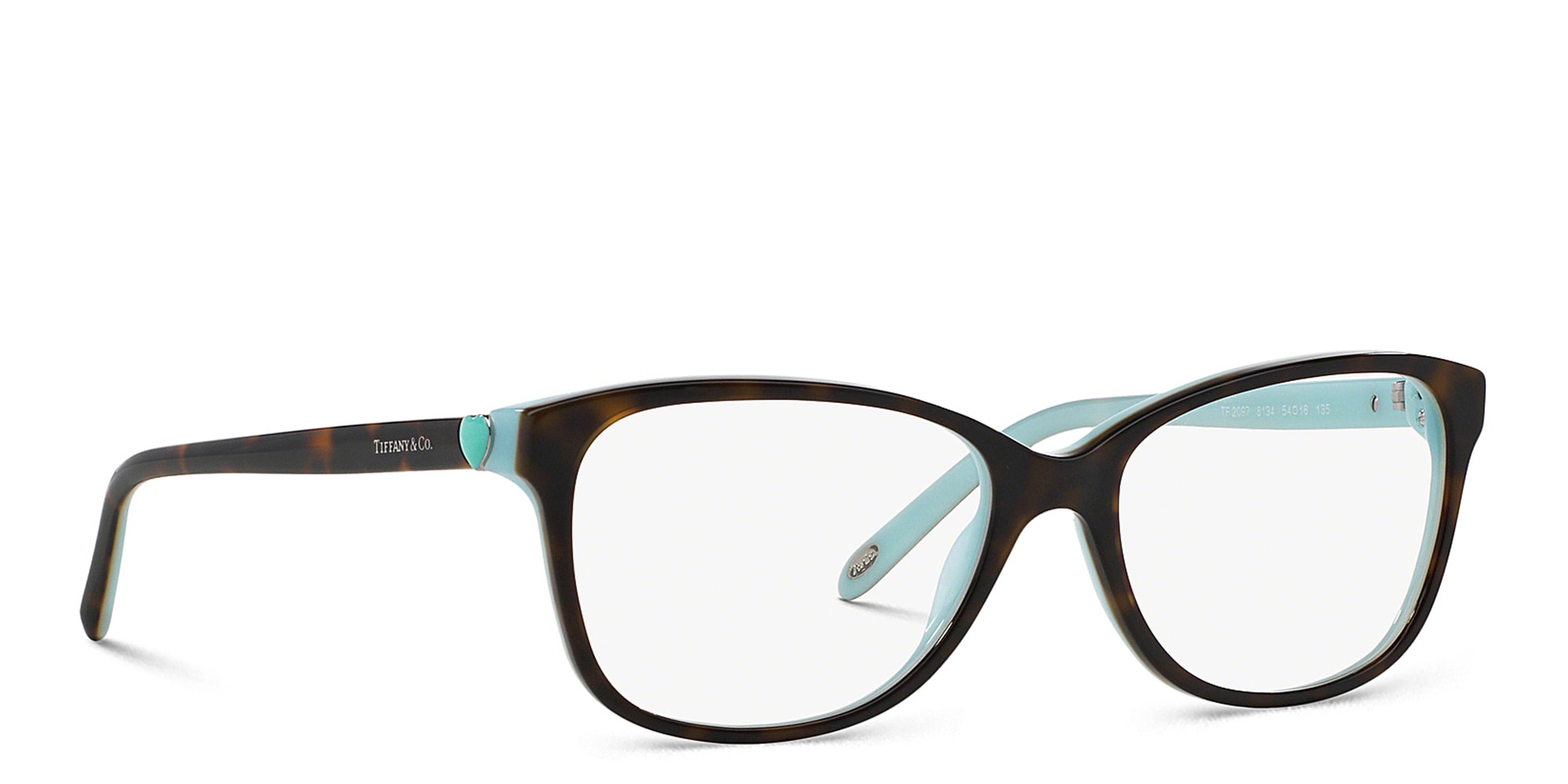 Shop TIFFANY Square Eyeglasses in Havana online.