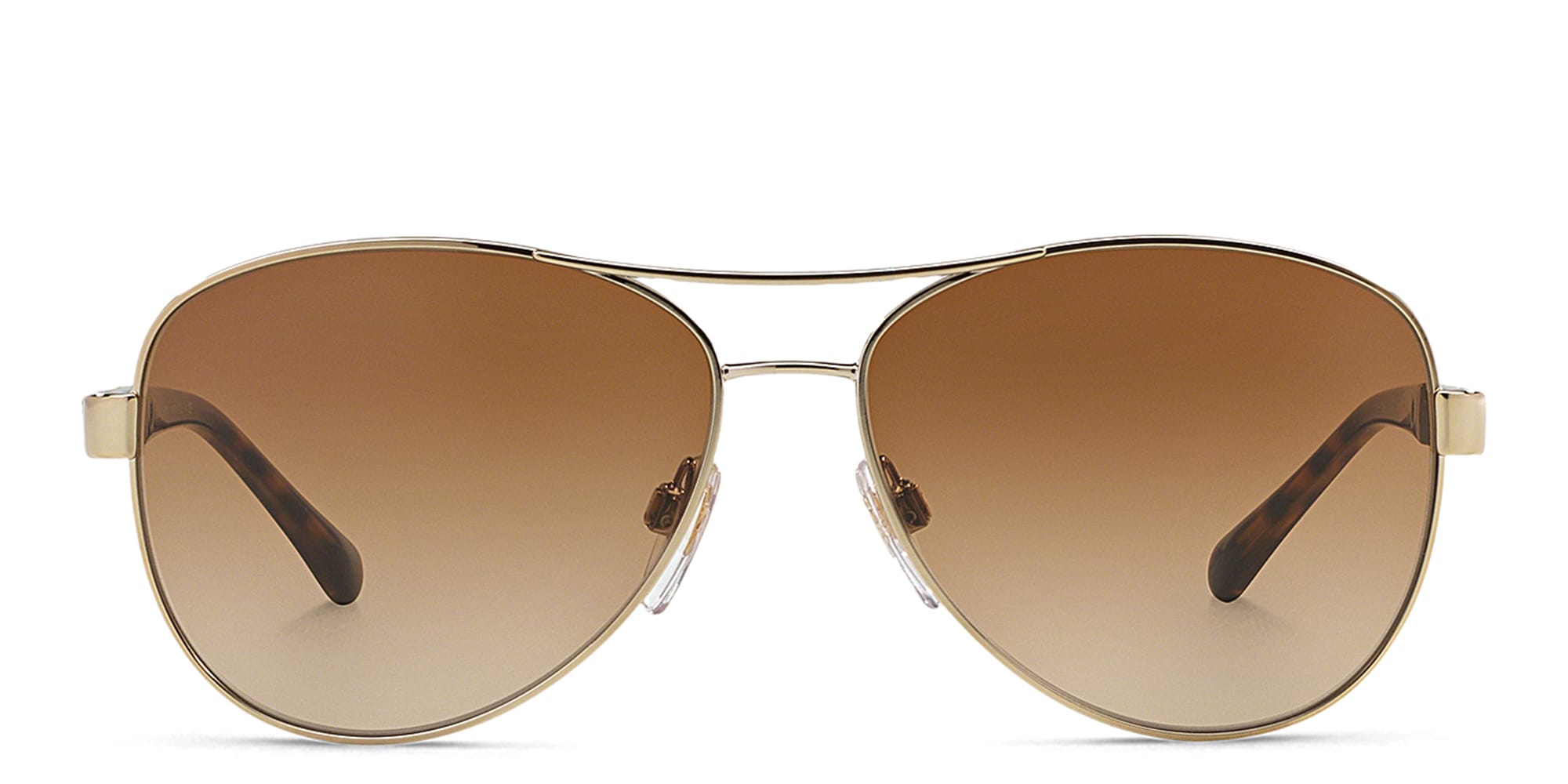 Shop BURBERRY Pilot Sunglasses in Light Gold online.
