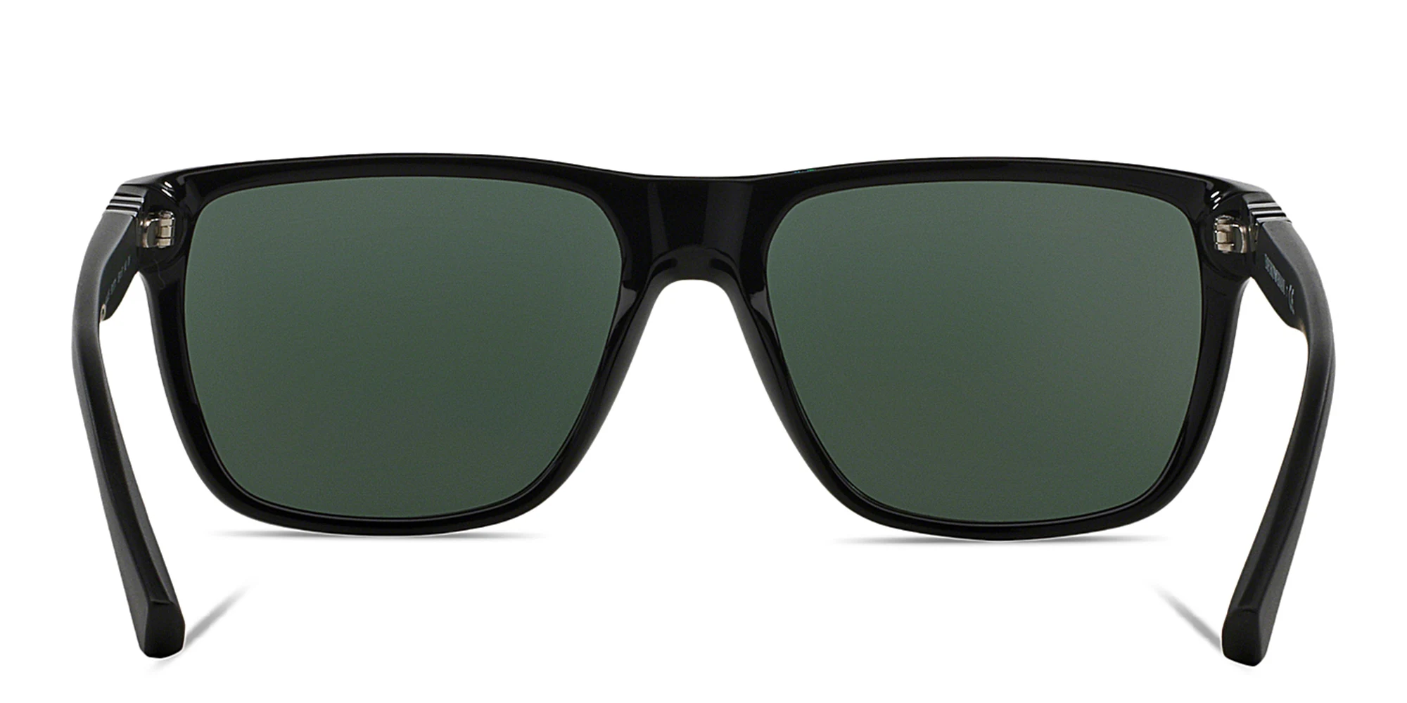 Shop Emporio Armani Unisex Square Sunglasses in Shiny Black online.